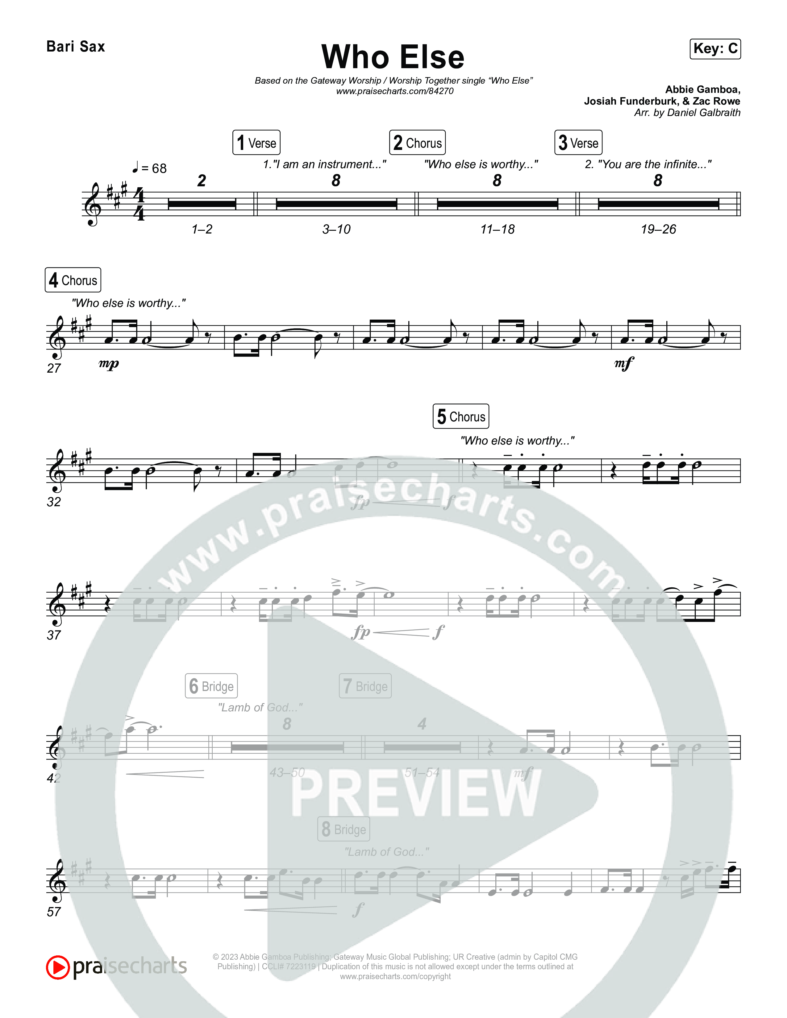 Who Else Bari Sax (GATEWAY / Zac Rowe / Worship Together)