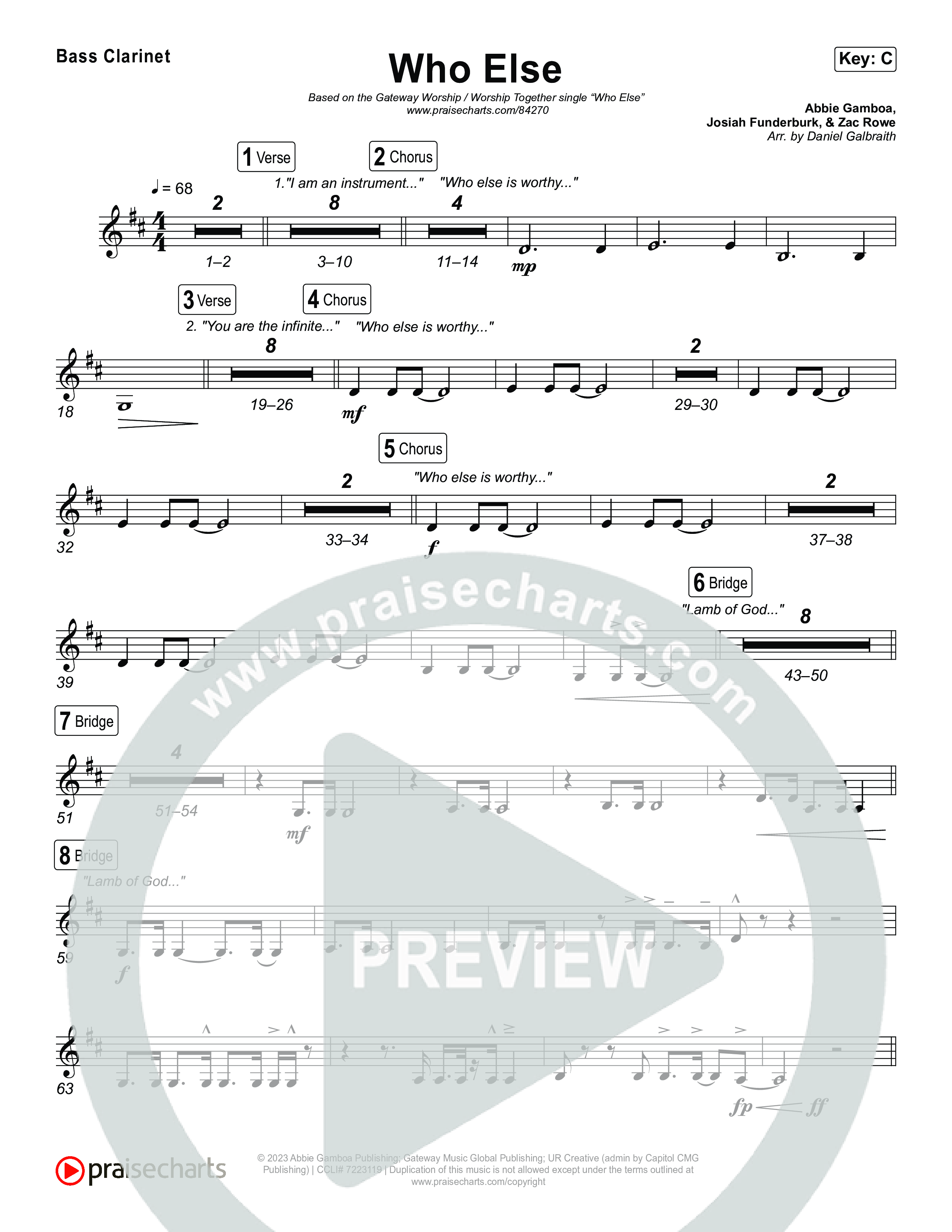 Who Else Bass Clarinet (GATEWAY / Zac Rowe / Worship Together)