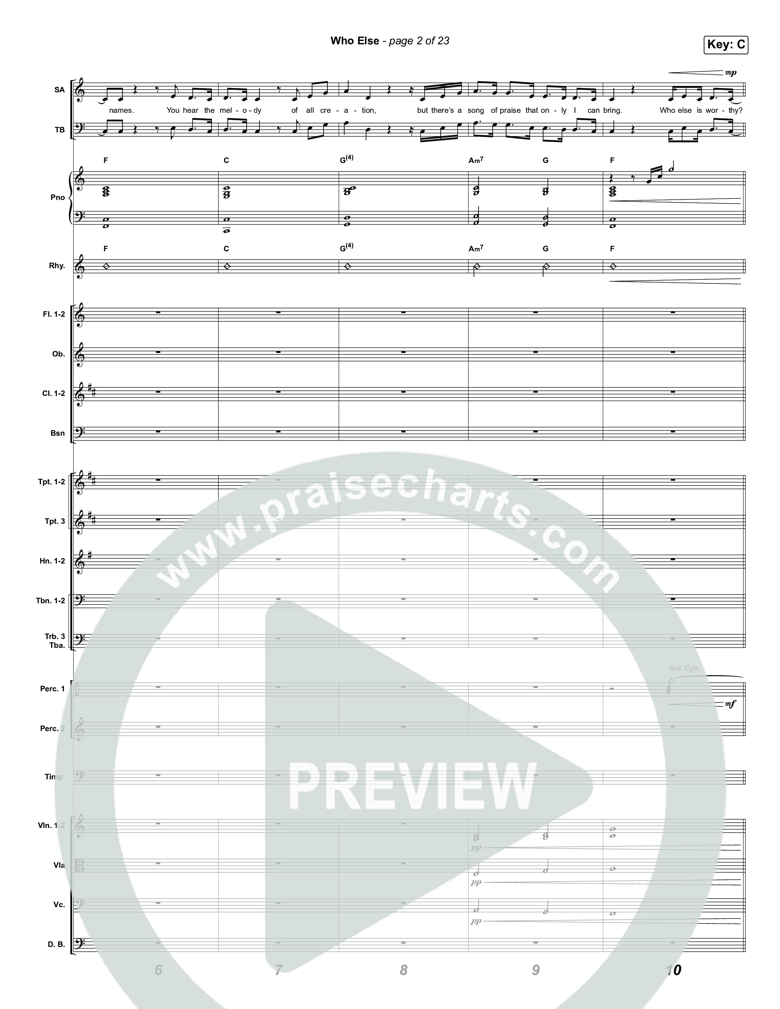 Who Else Conductor's Score (GATEWAY / Zac Rowe / Worship Together)