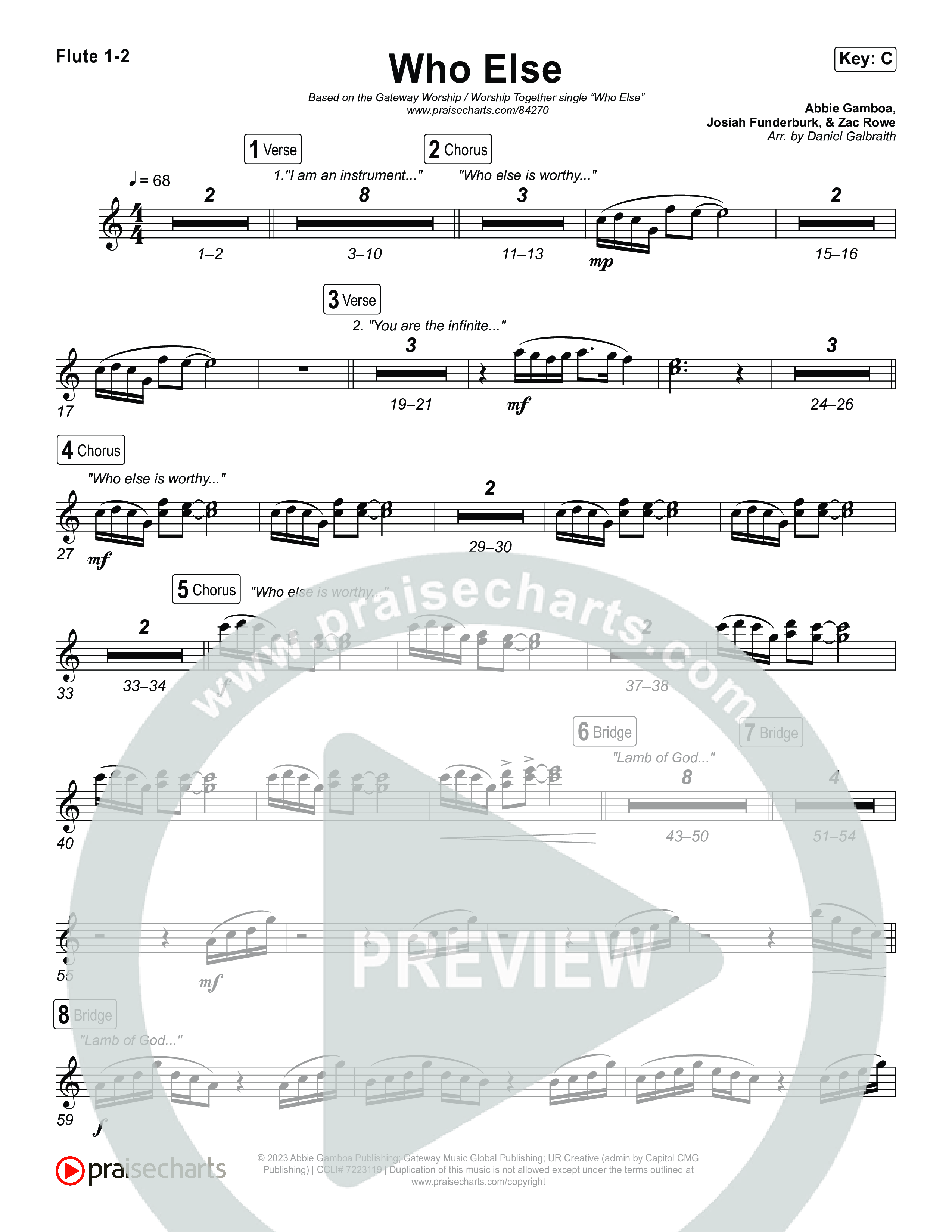 Who Else Flute 1,2 (GATEWAY / Zac Rowe / Worship Together)