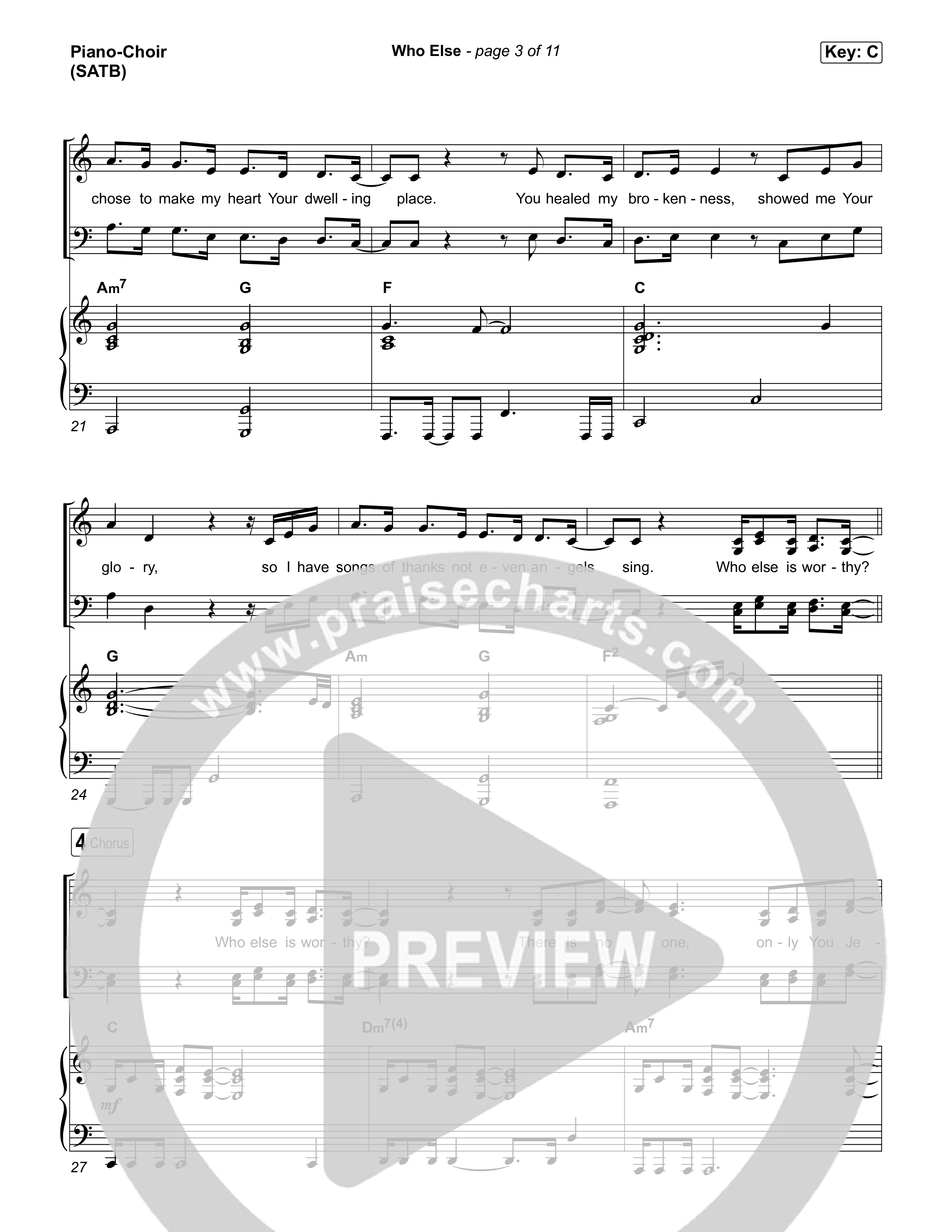 Who Else Piano/Vocal (SATB) (GATEWAY / Zac Rowe / Worship Together)