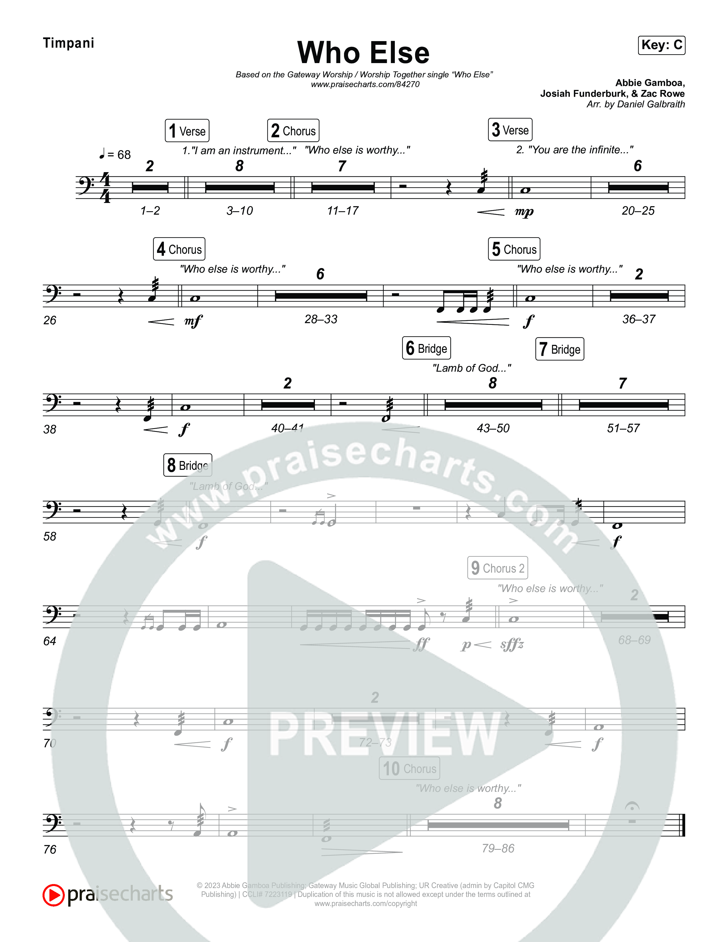 Who Else Timpani (GATEWAY / Zac Rowe / Worship Together)