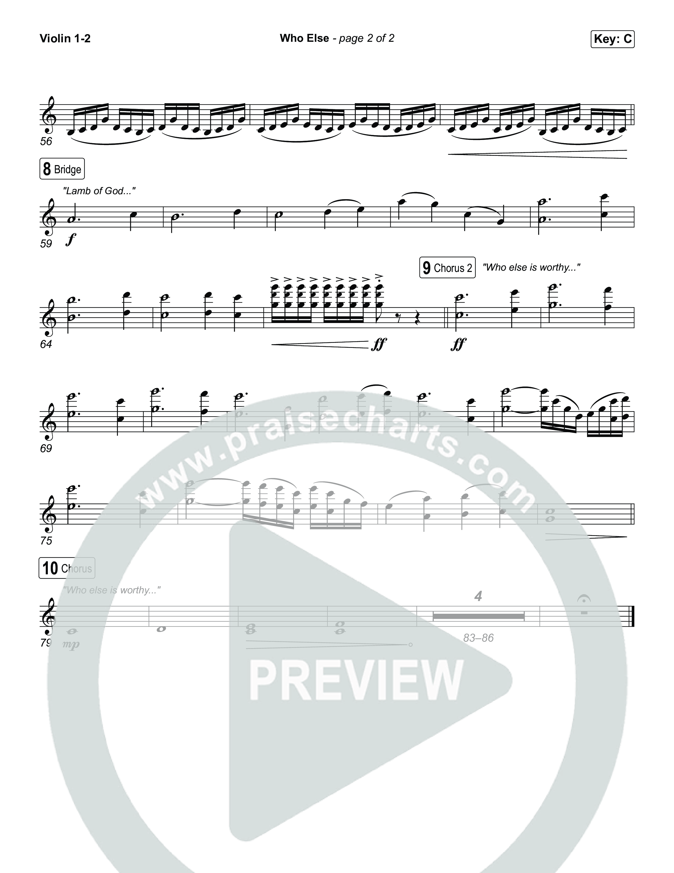 Who Else Violin 1,2 (GATEWAY / Zac Rowe / Worship Together)