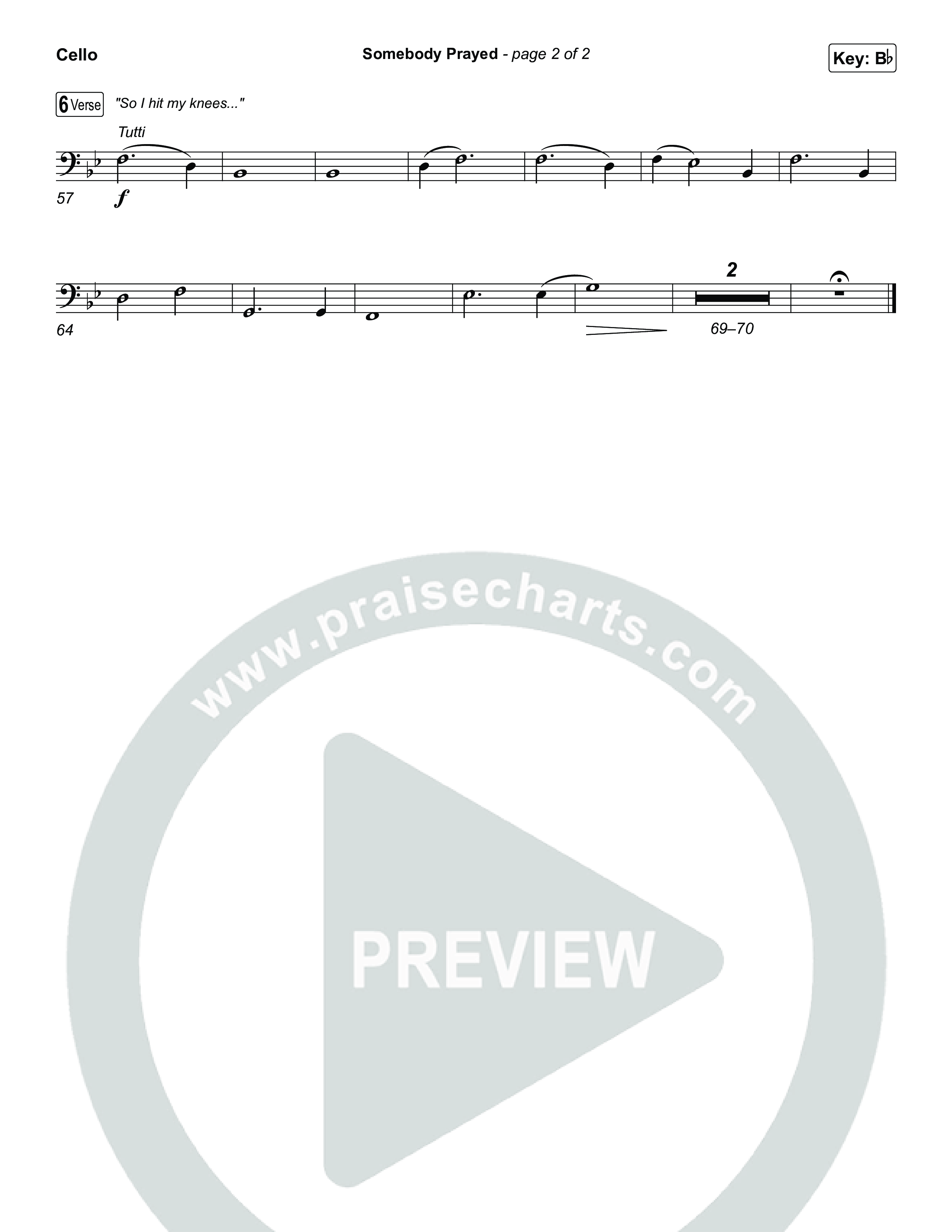 Somebody Prayed Cello (Crowder)