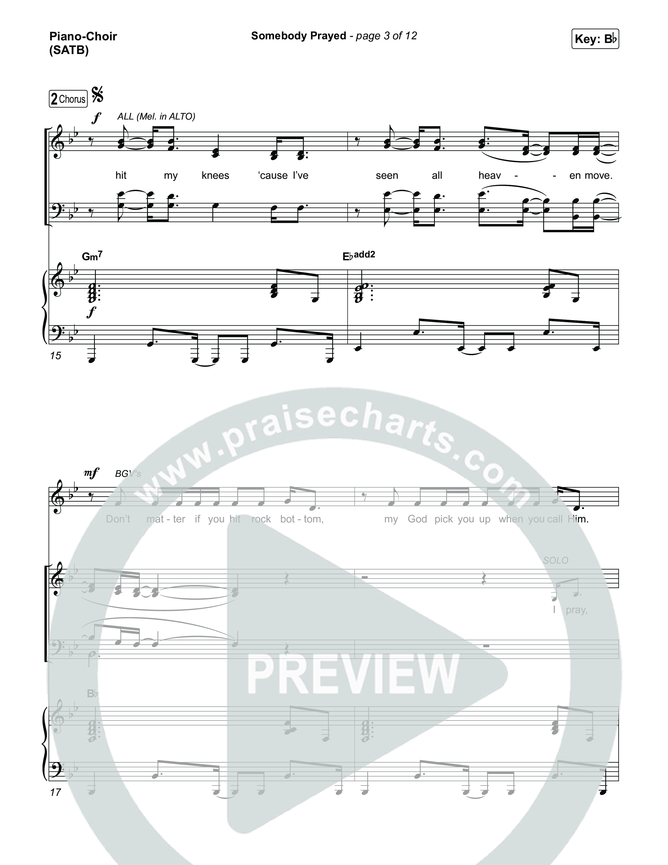 Somebody Prayed Piano/Vocal Pack (Crowder)