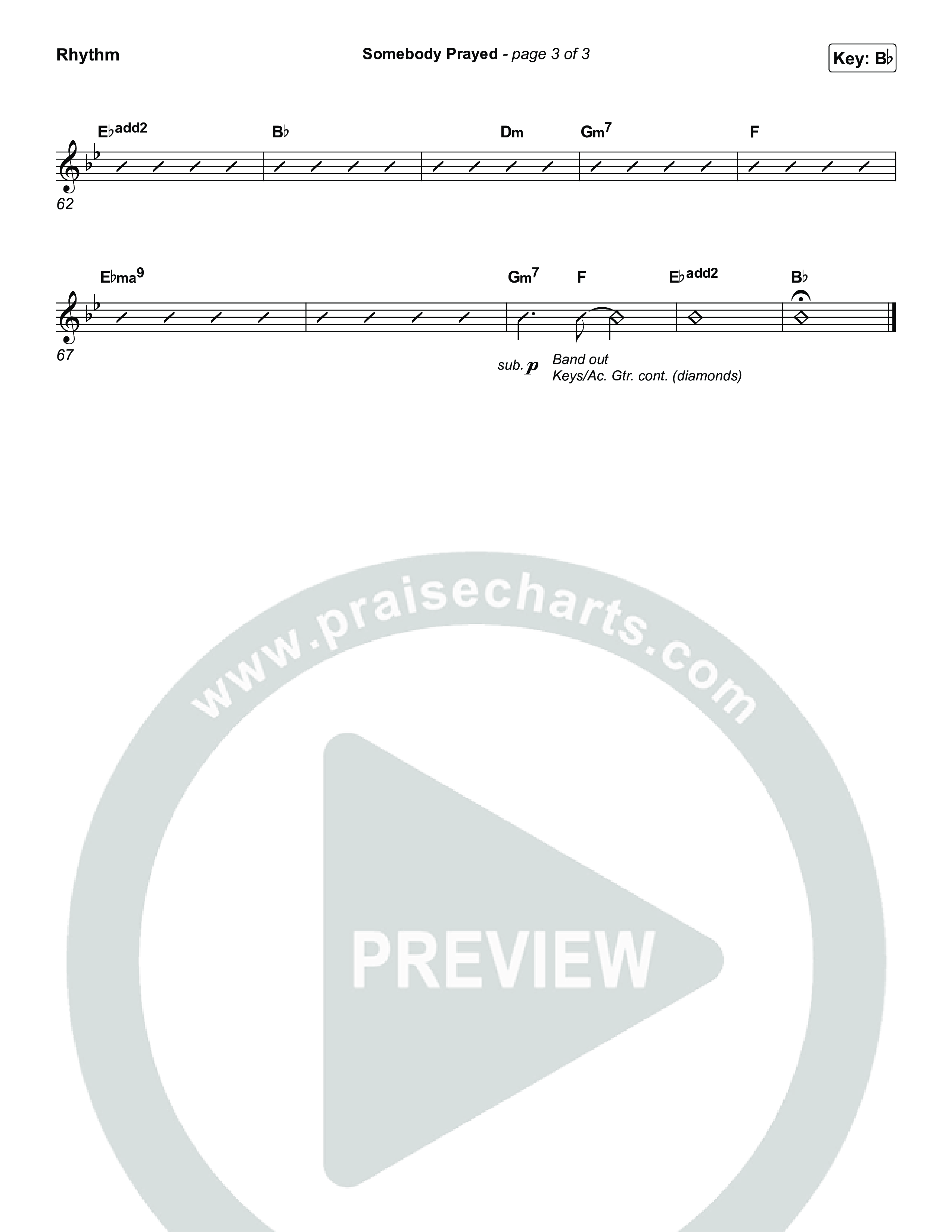 Somebody Prayed Rhythm Chart (Crowder)