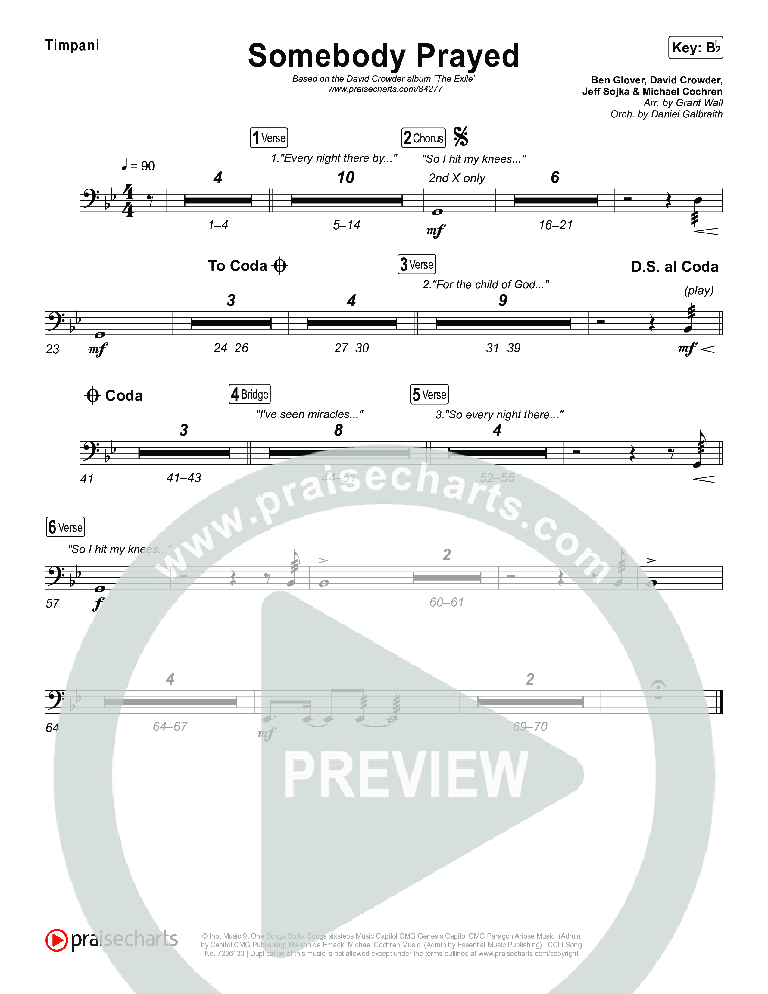 Somebody Prayed Timpani (Crowder)