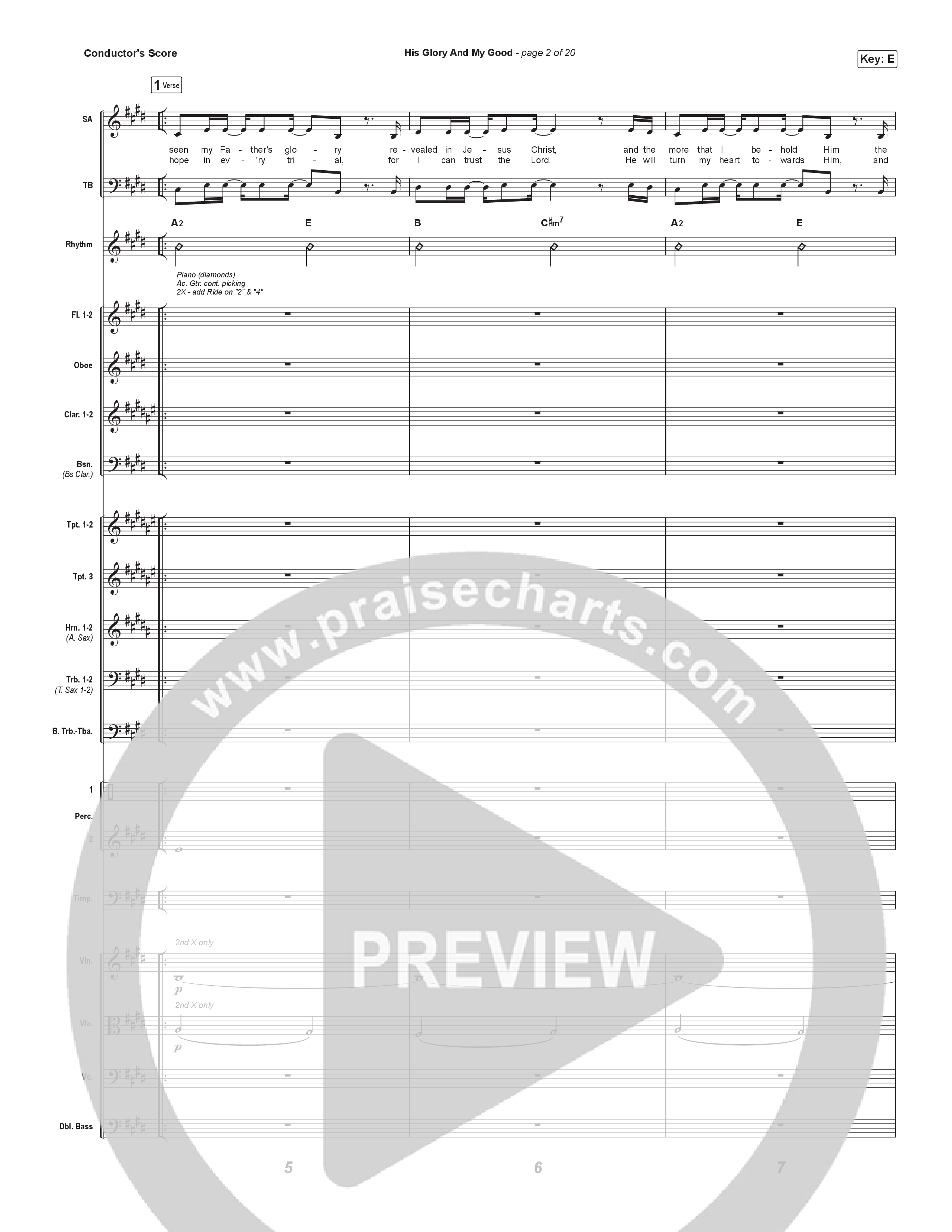 His Glory And My Good (Worship Choir/SAB) Orchestration (No Vocals) (CityAlight / Arr. Luke Gambill)