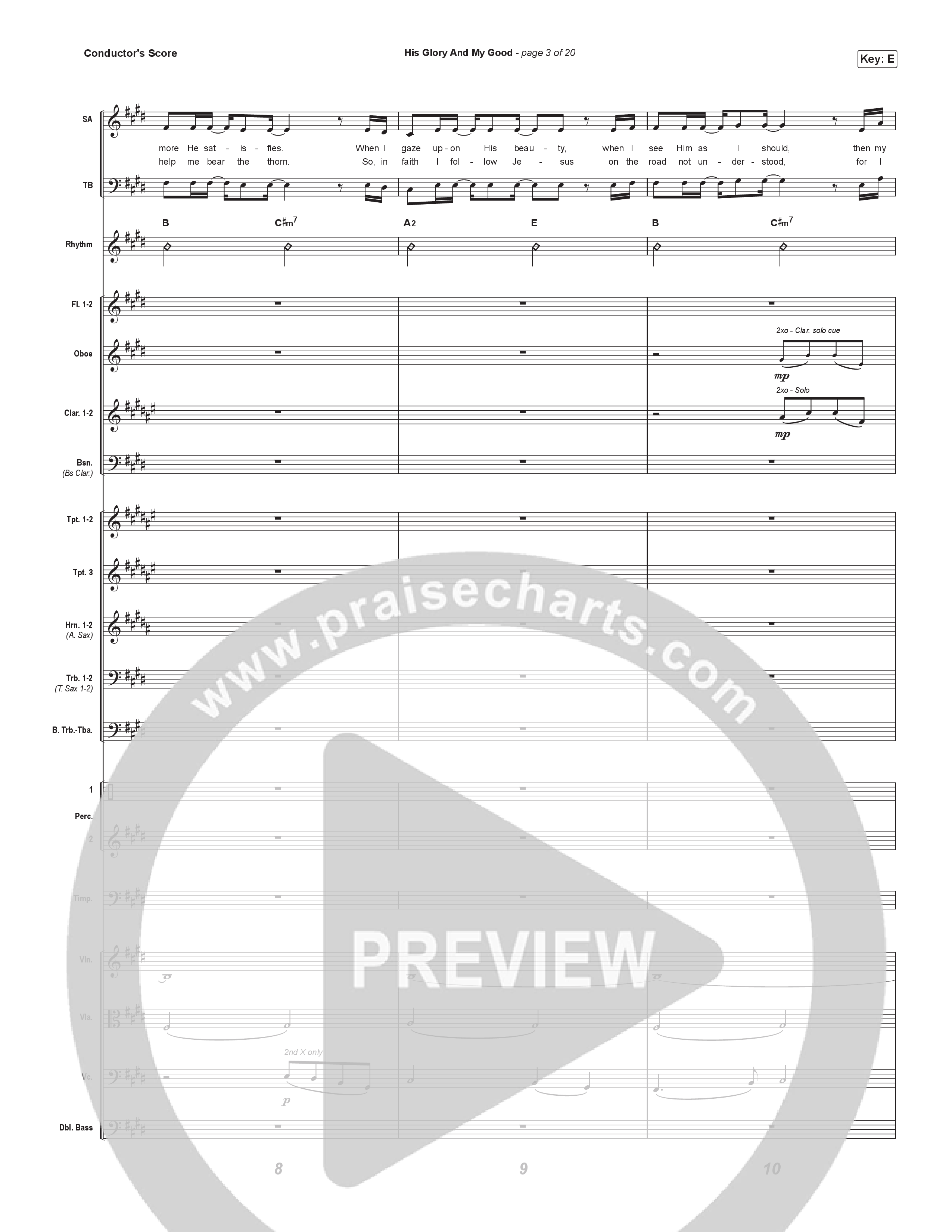 His Glory And My Good (Worship Choir/SAB) Orchestration (No Vocals) (CityAlight / Arr. Luke Gambill)