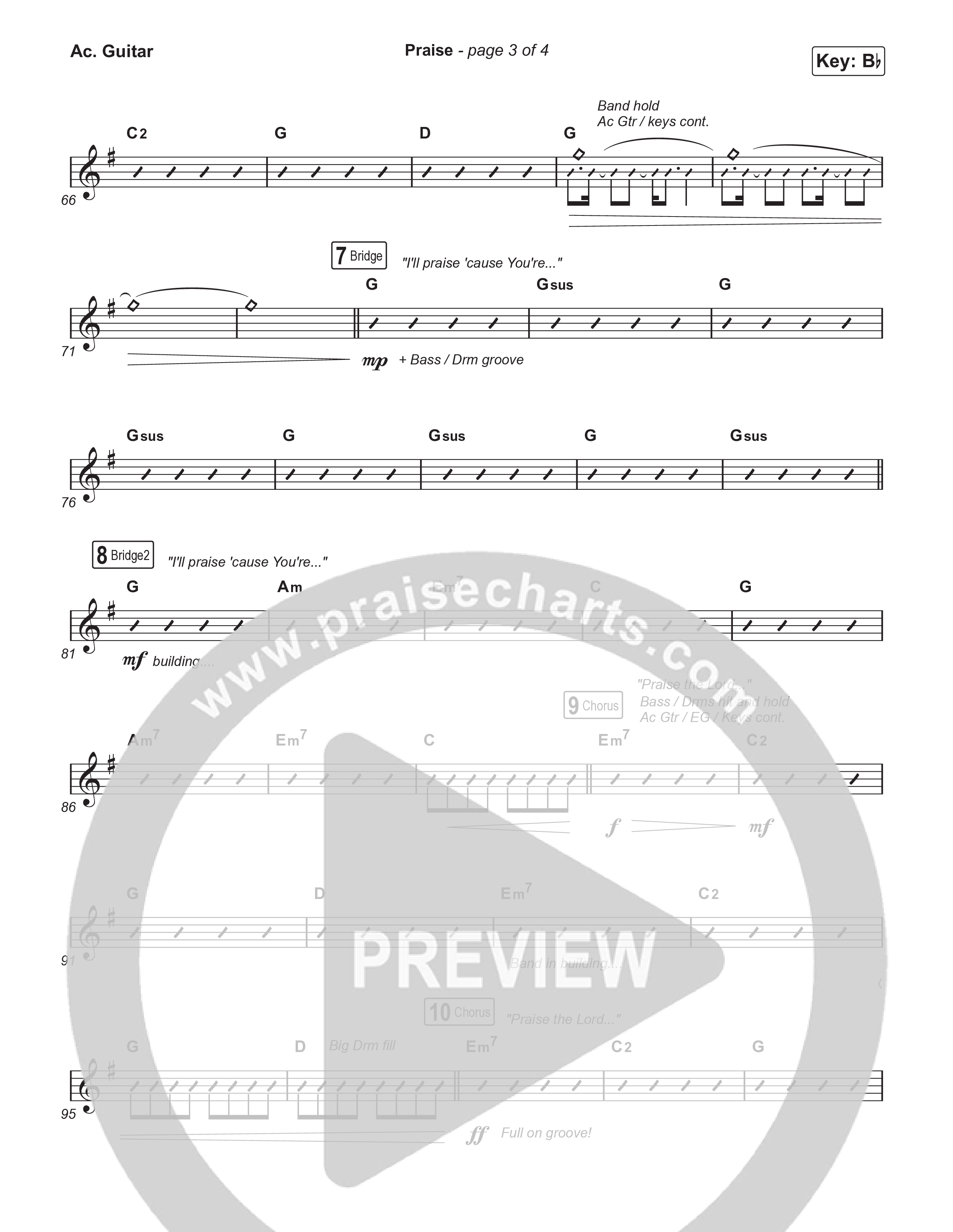 Praise (Choral/SATB) Acoustic Guitar (Brooke Voland / Arr. Travis Cottrell / Orch. Mason Brown)