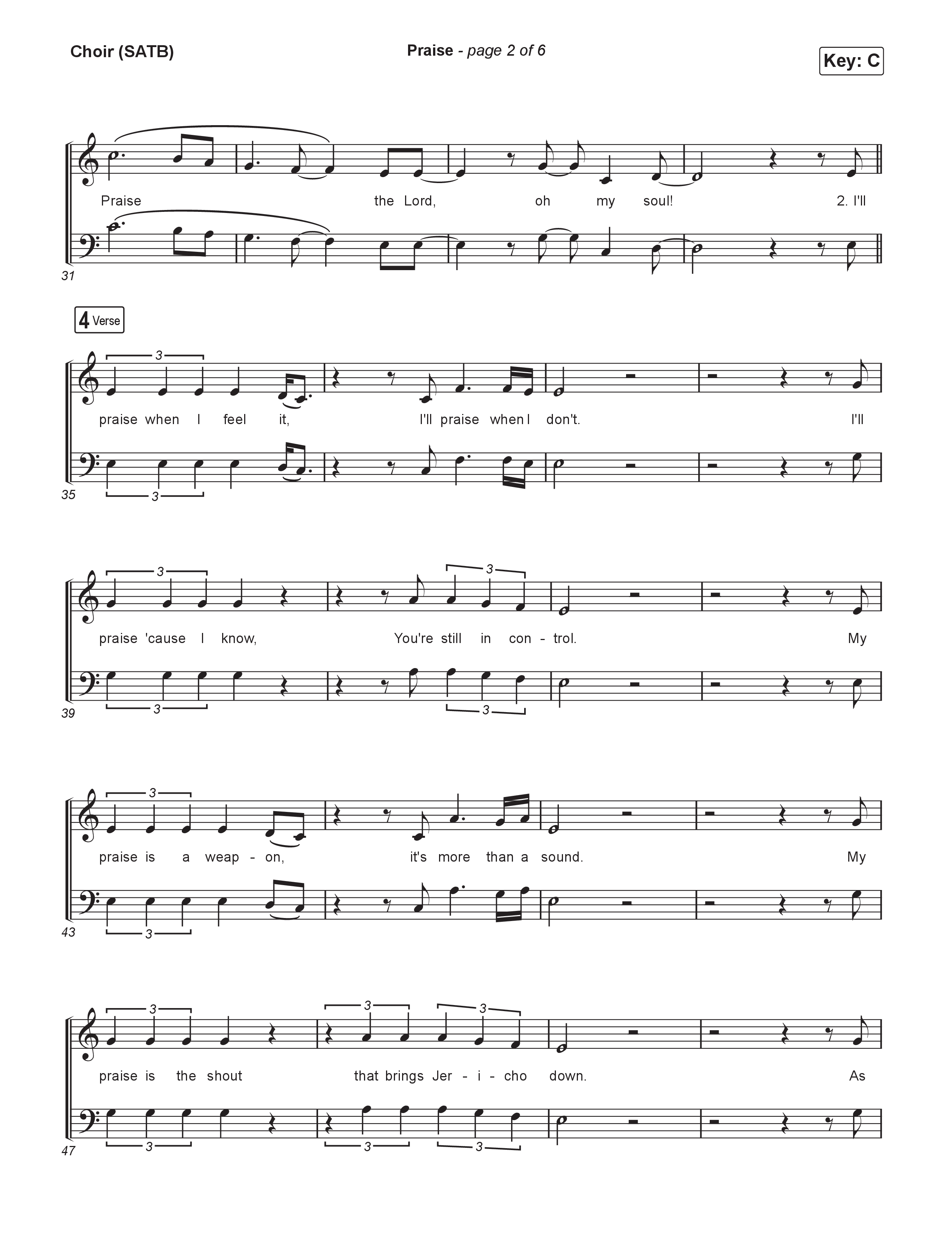 Praise (Choral/SATB) Choir Sheet (SATB) (Brooke Voland / Arr. Travis Cottrell / Orch. Mason Brown)