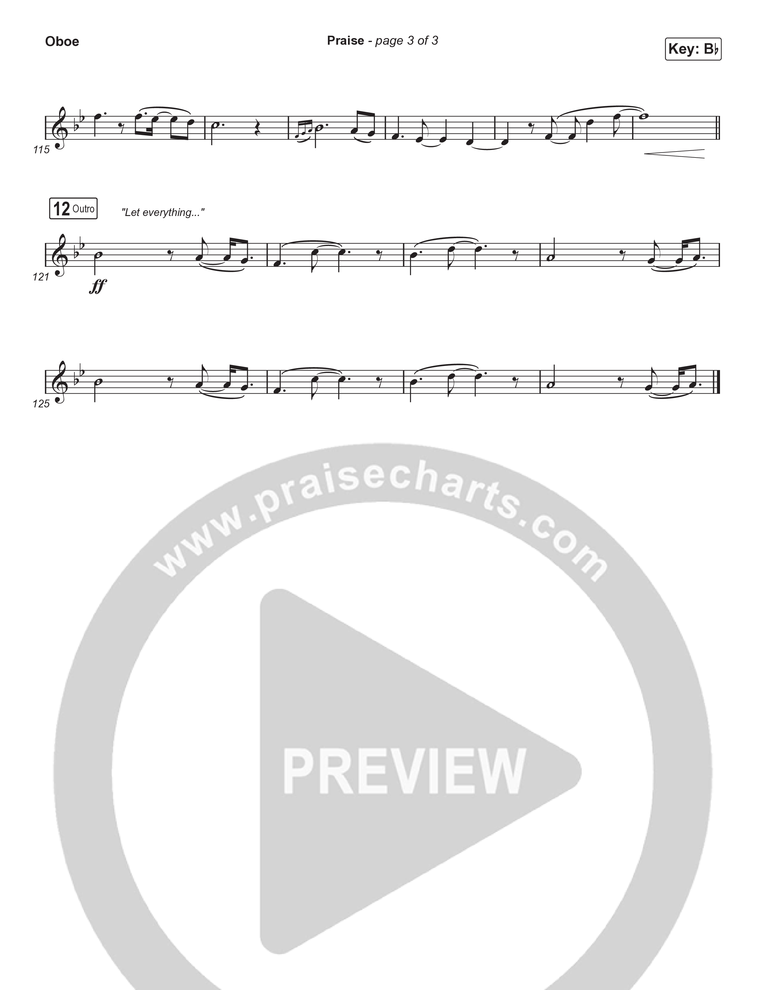 Praise (Choral/SATB) Oboe (Brooke Voland / Arr. Travis Cottrell / Orch. Mason Brown)