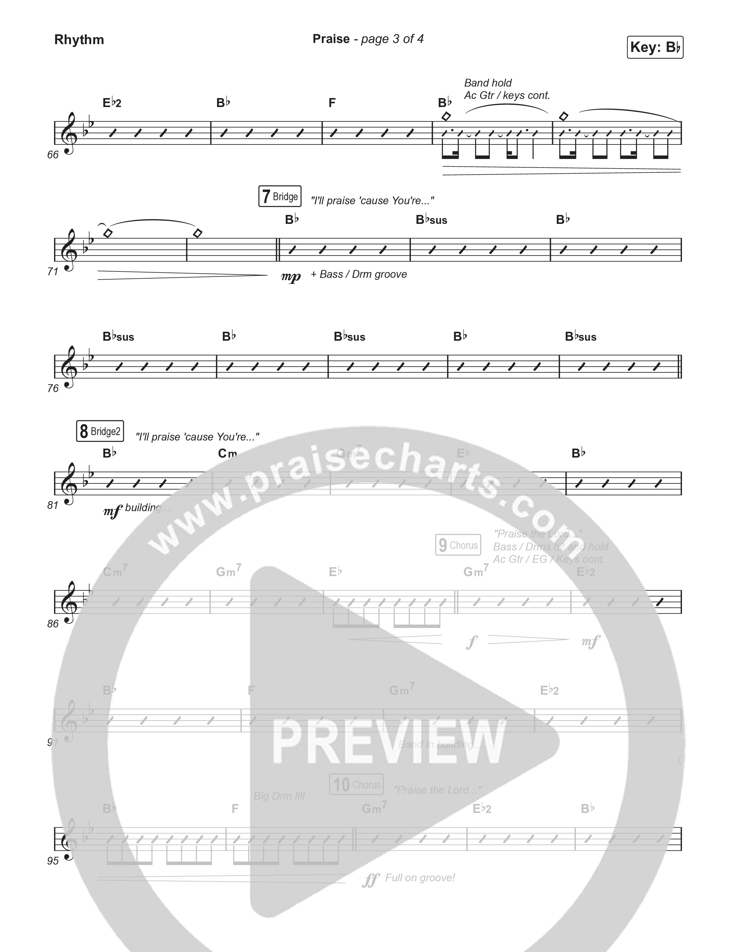 Praise (Choral/SATB) Rhythm Pack (Brooke Voland / Arr. Travis Cottrell / Orch. Mason Brown)