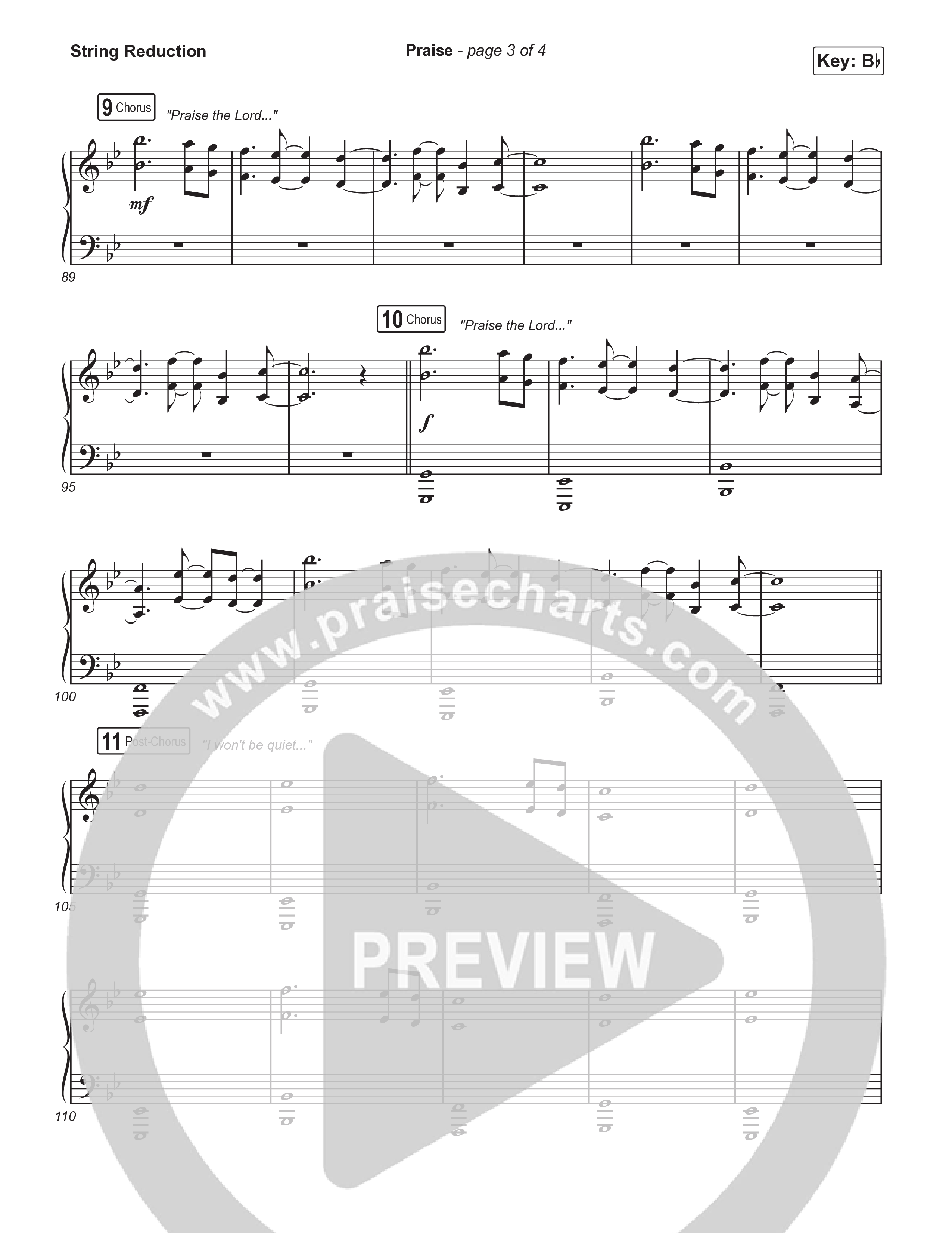 Praise (Choral/SATB) String Reduction (Brooke Voland / Arr. Travis Cottrell / Orch. Mason Brown)