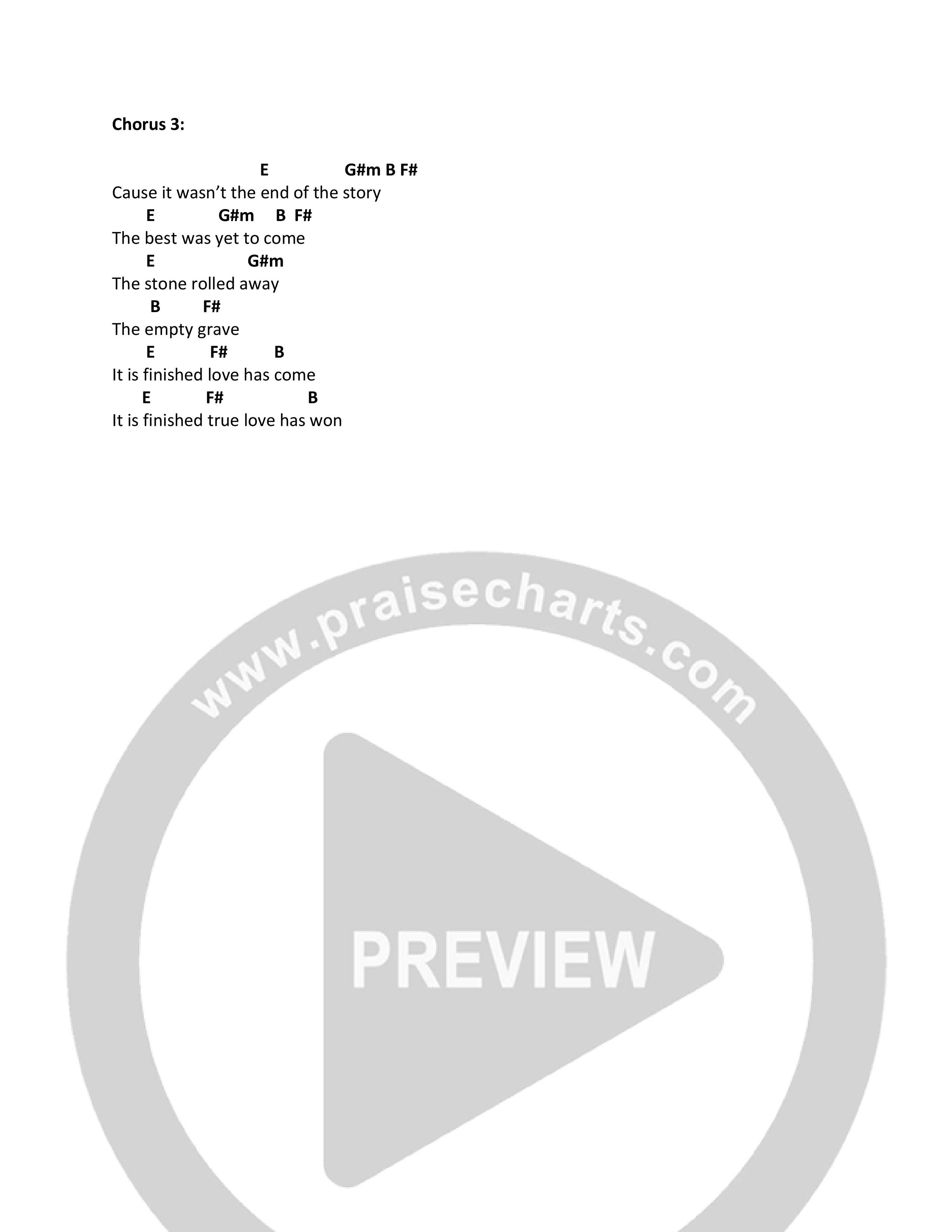 Love Has Won Chord Chart (Brigitte Donoho)