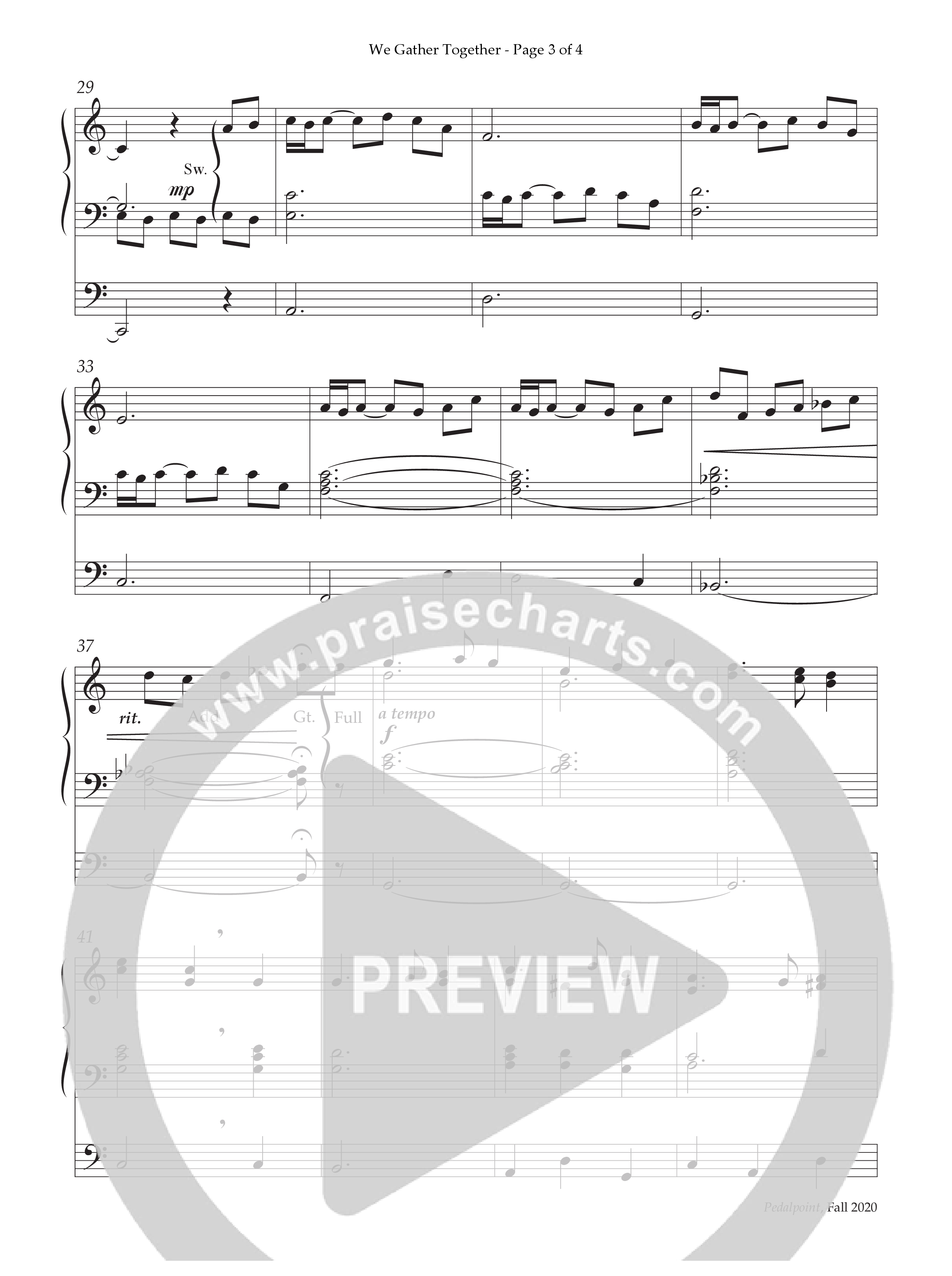 We Gather Together (Instrumental) Organ (Lifeway Worship / Arr. Sandy Wilkinson)