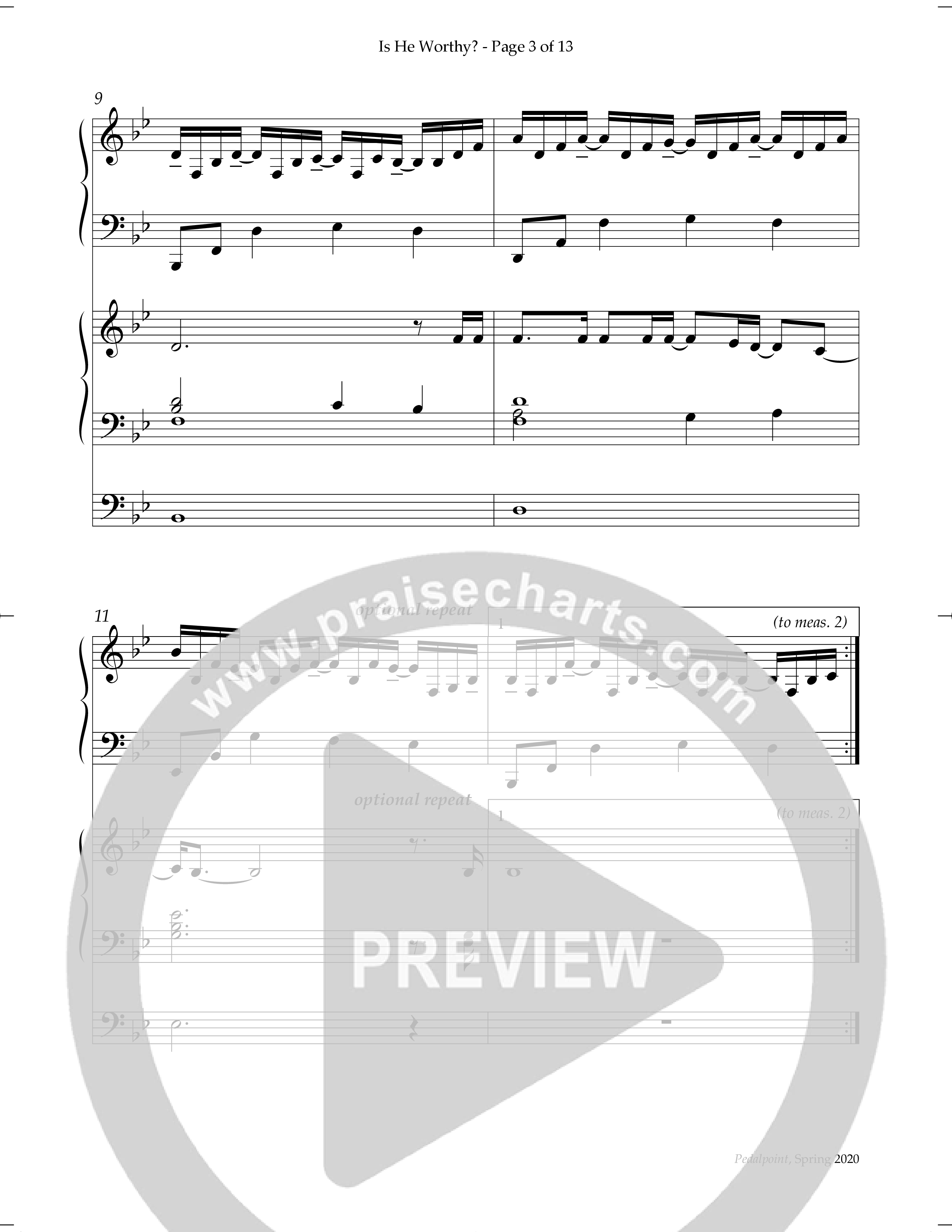 Is He Worthy (Instrumental) Piano-Organ (Lifeway Worship / Arr. Phillip Keveren)