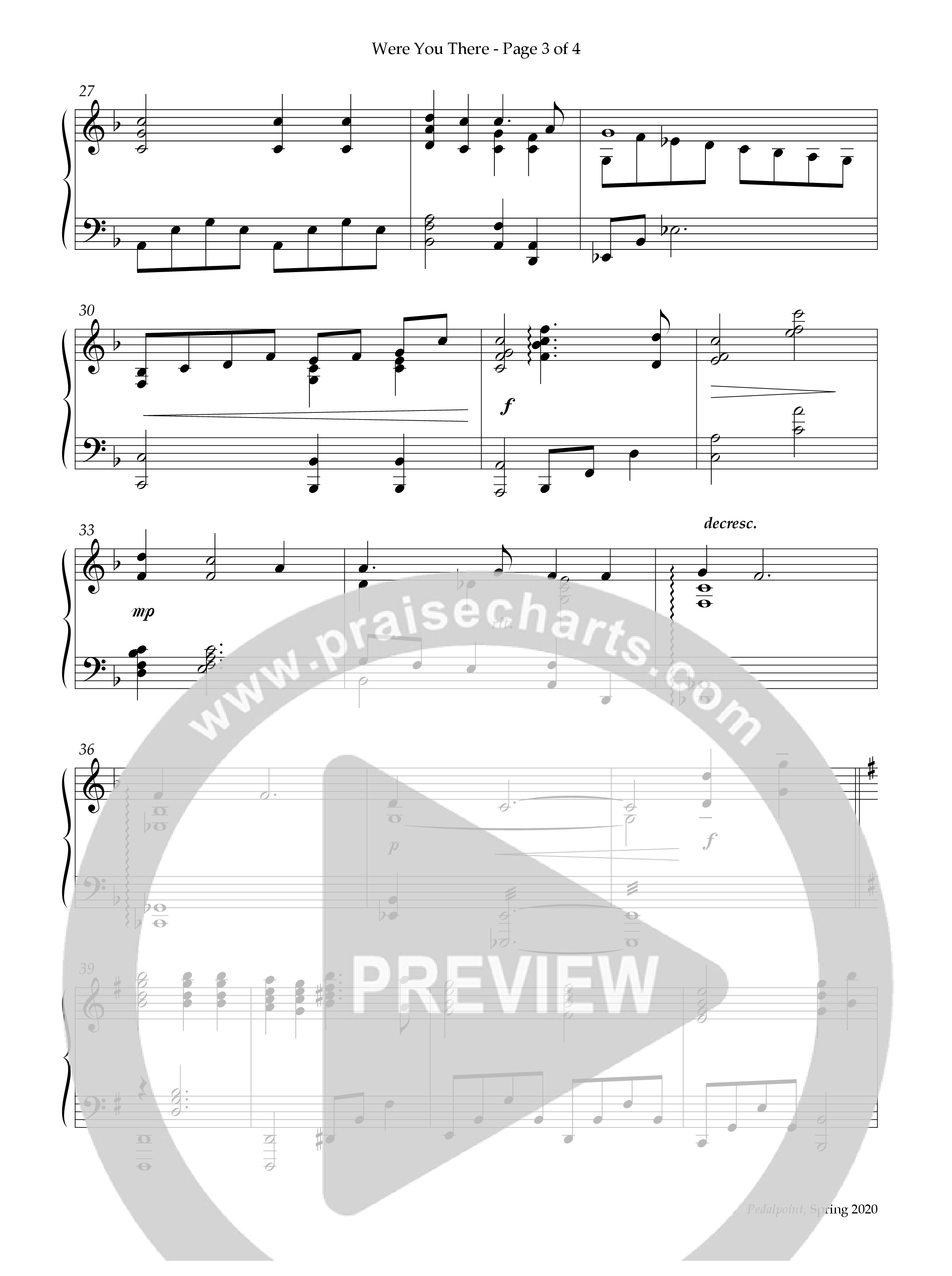 Were You There (Instrumental) Piano Solo (Lifeway Worship / Arr. Bill Wolaver)