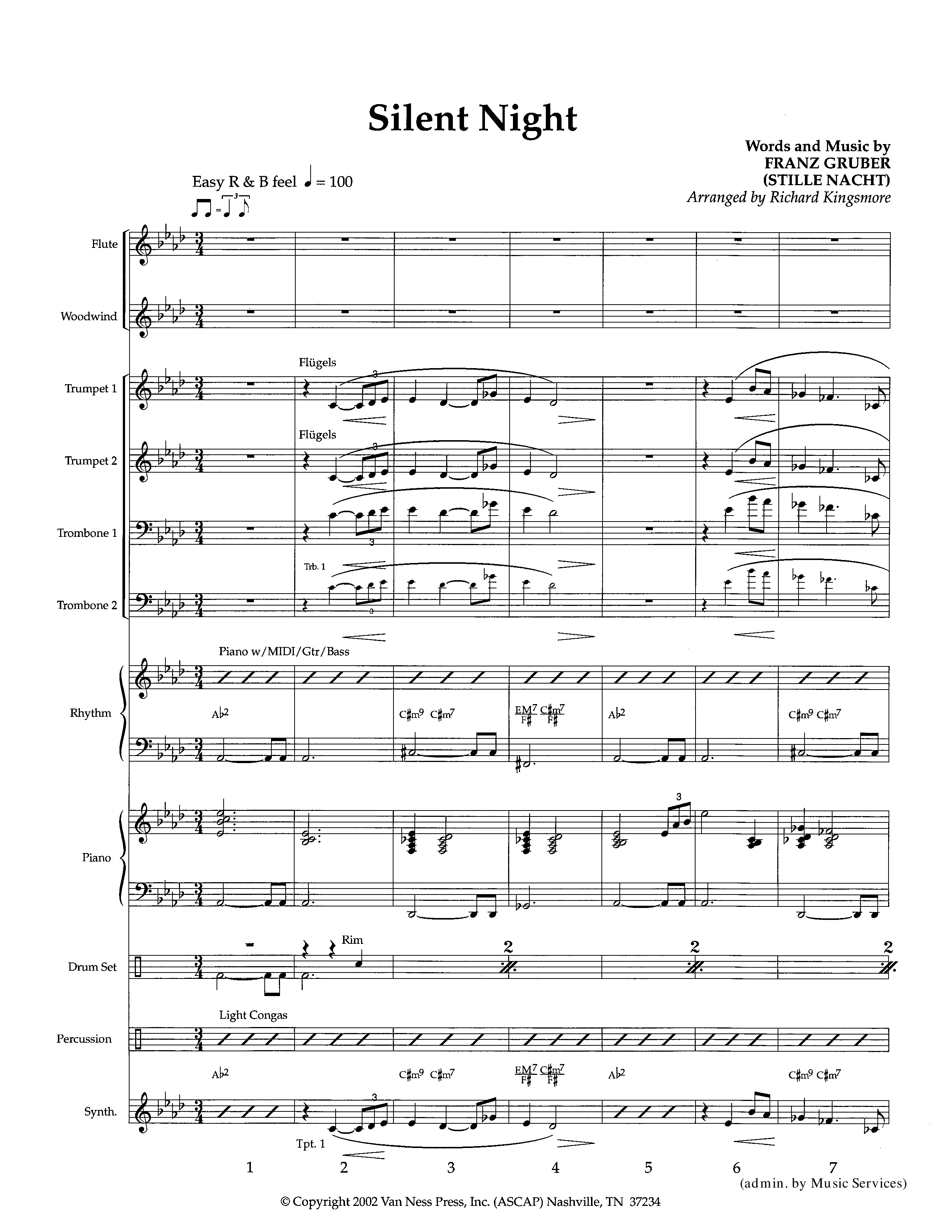 Silent Night (Instrumental) Orchestration (Lifeway Worship / Arr. Richard Kingsmore)