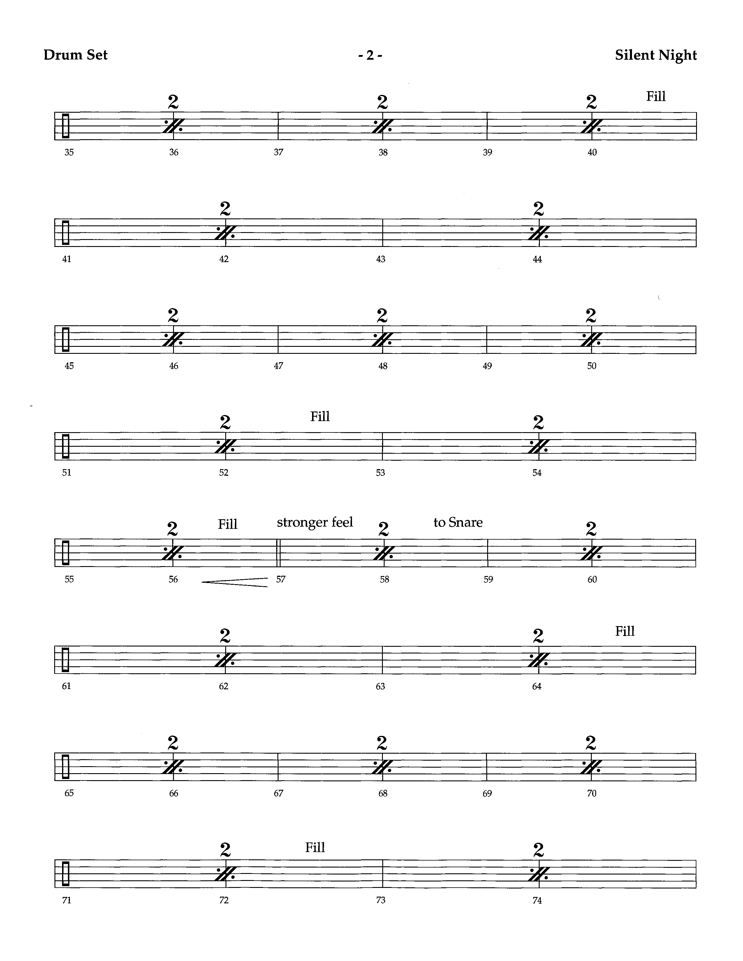 Silent Night (Instrumental) Drum Set (Lifeway Worship / Arr. Richard Kingsmore)