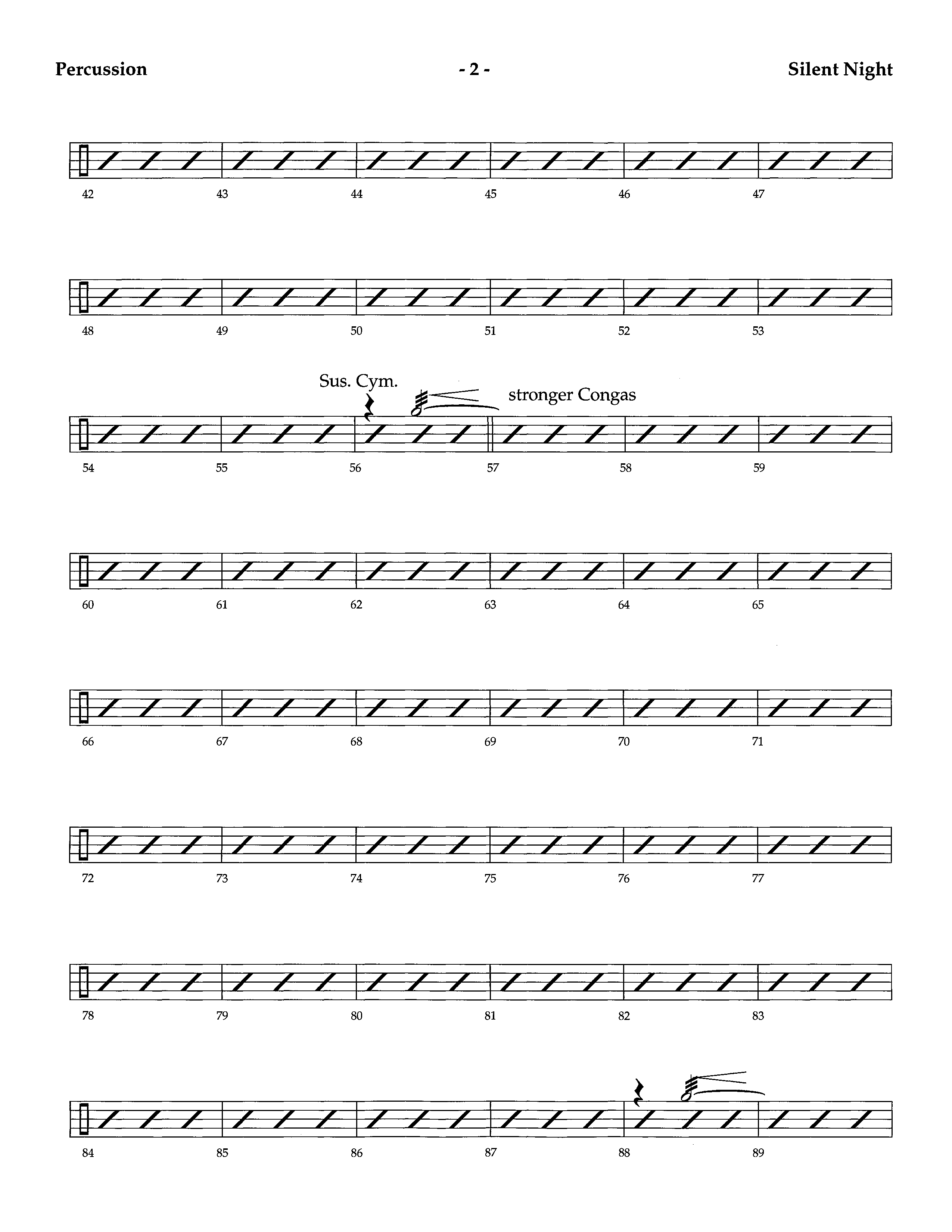 Silent Night (Instrumental) Percussion (Lifeway Worship / Arr. Richard Kingsmore)