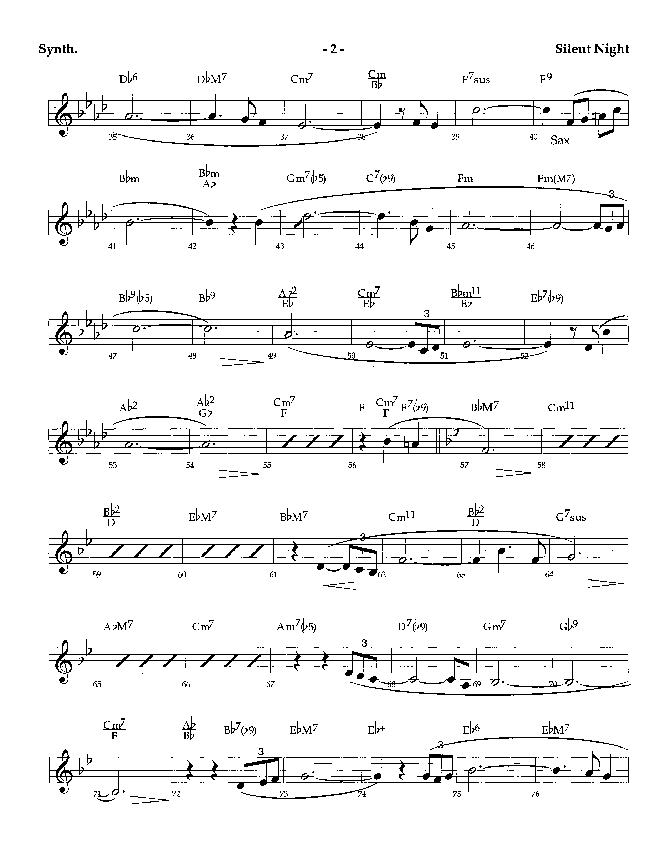 Silent Night (Instrumental) Synth (Lifeway Worship / Arr. Richard Kingsmore)