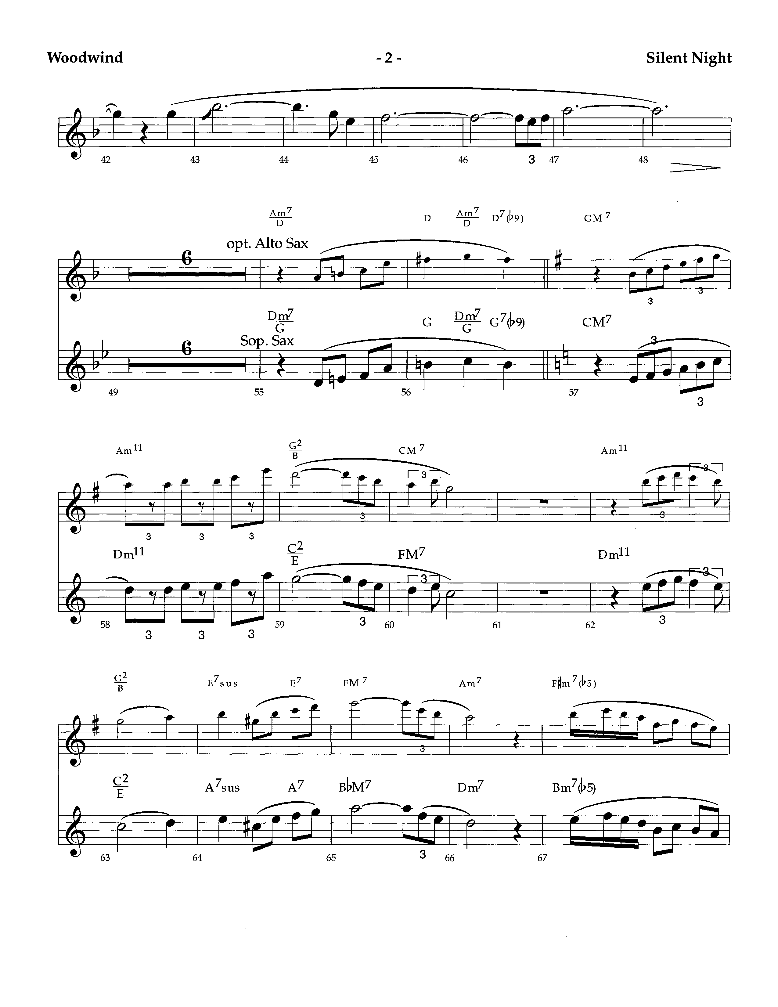 Silent Night (Instrumental) Winds (Lifeway Worship / Arr. Richard Kingsmore)