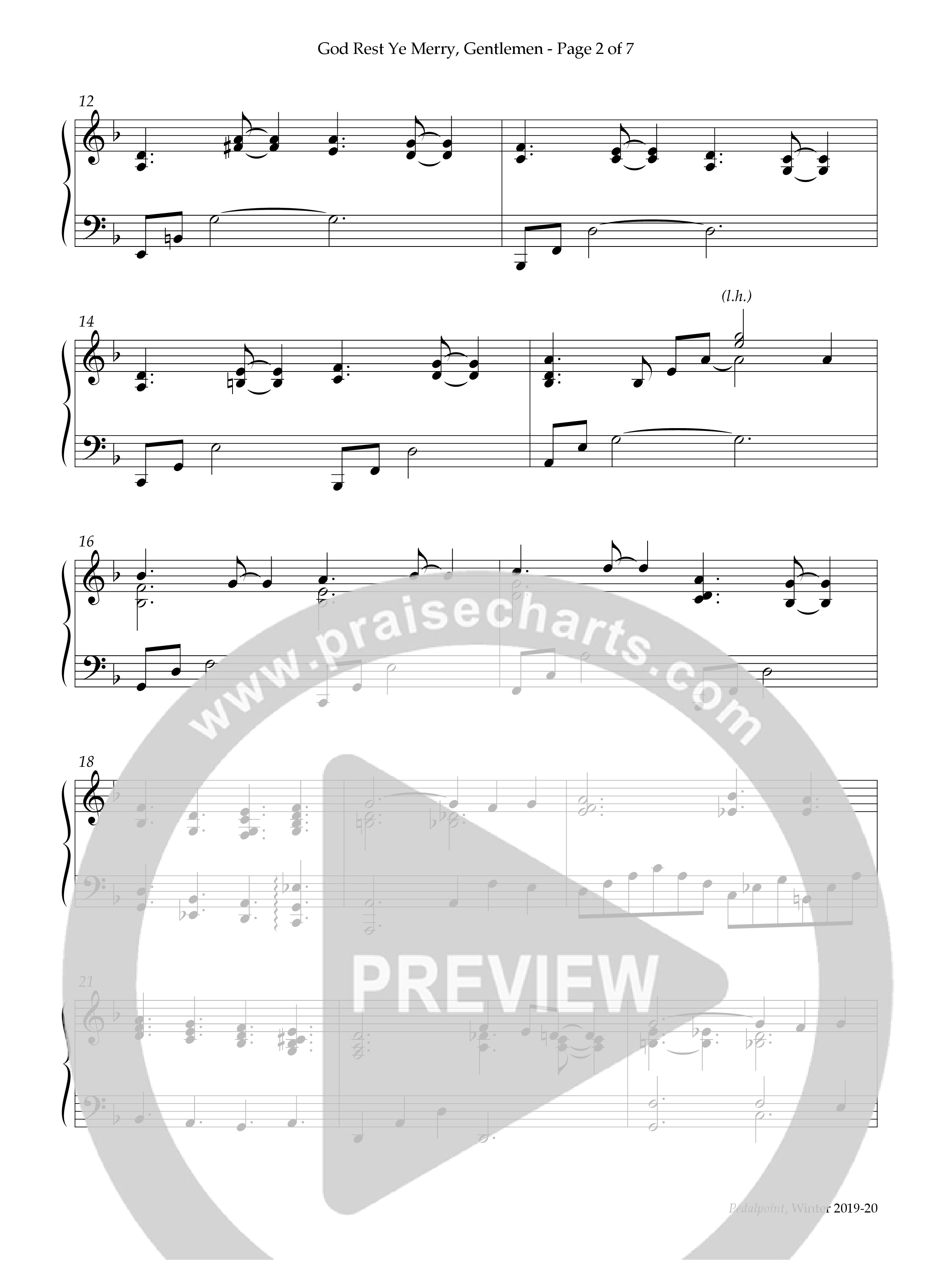 God Rest Ye Merry Gentlemen (Instrumental) Piano Solo (Lifeway Worship / Arr. Bill Wolaver)