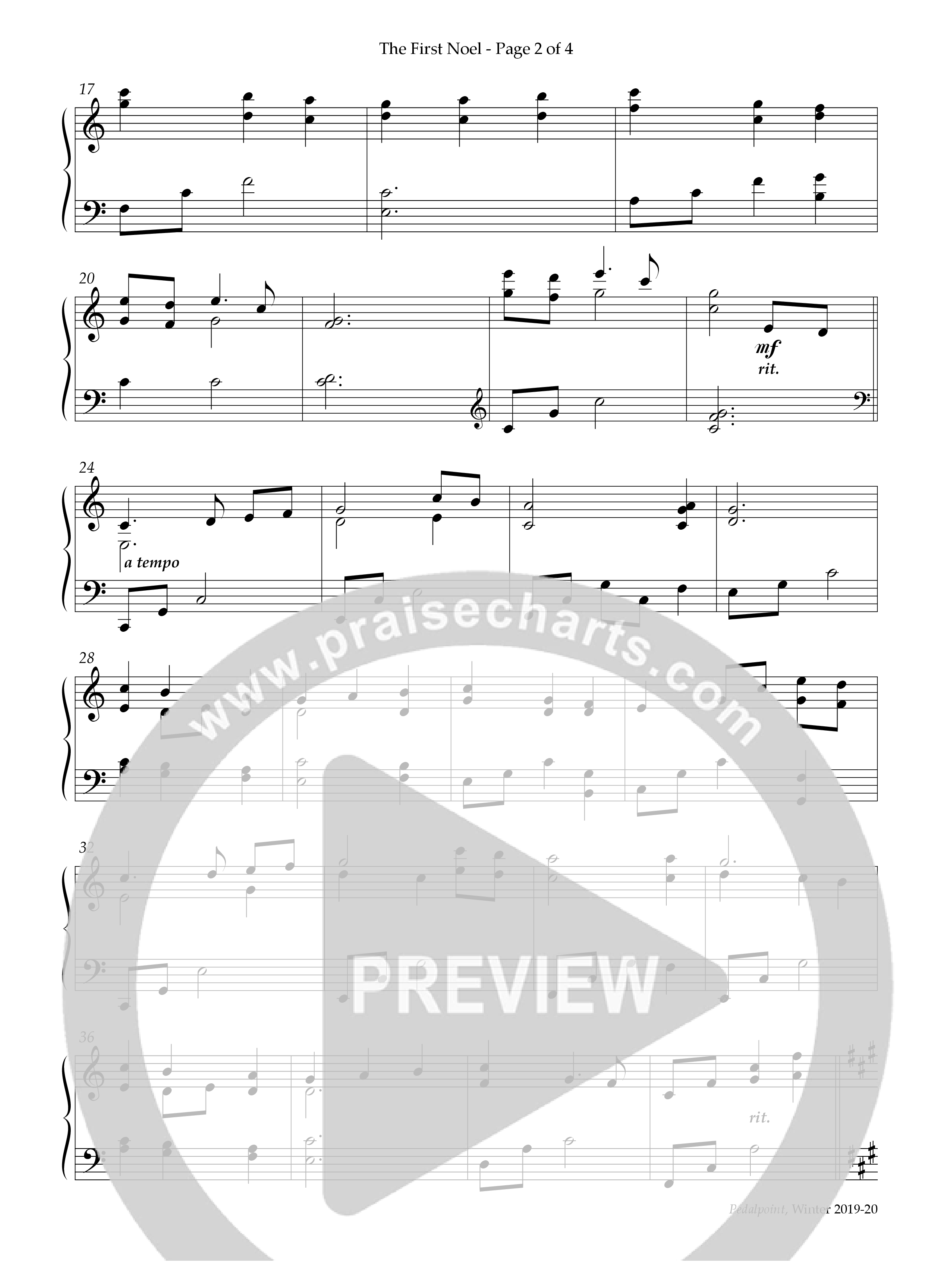 The First Noel (Instrumental) Piano Solo (Lifeway Worship / Arr. Richard Kingsmore)