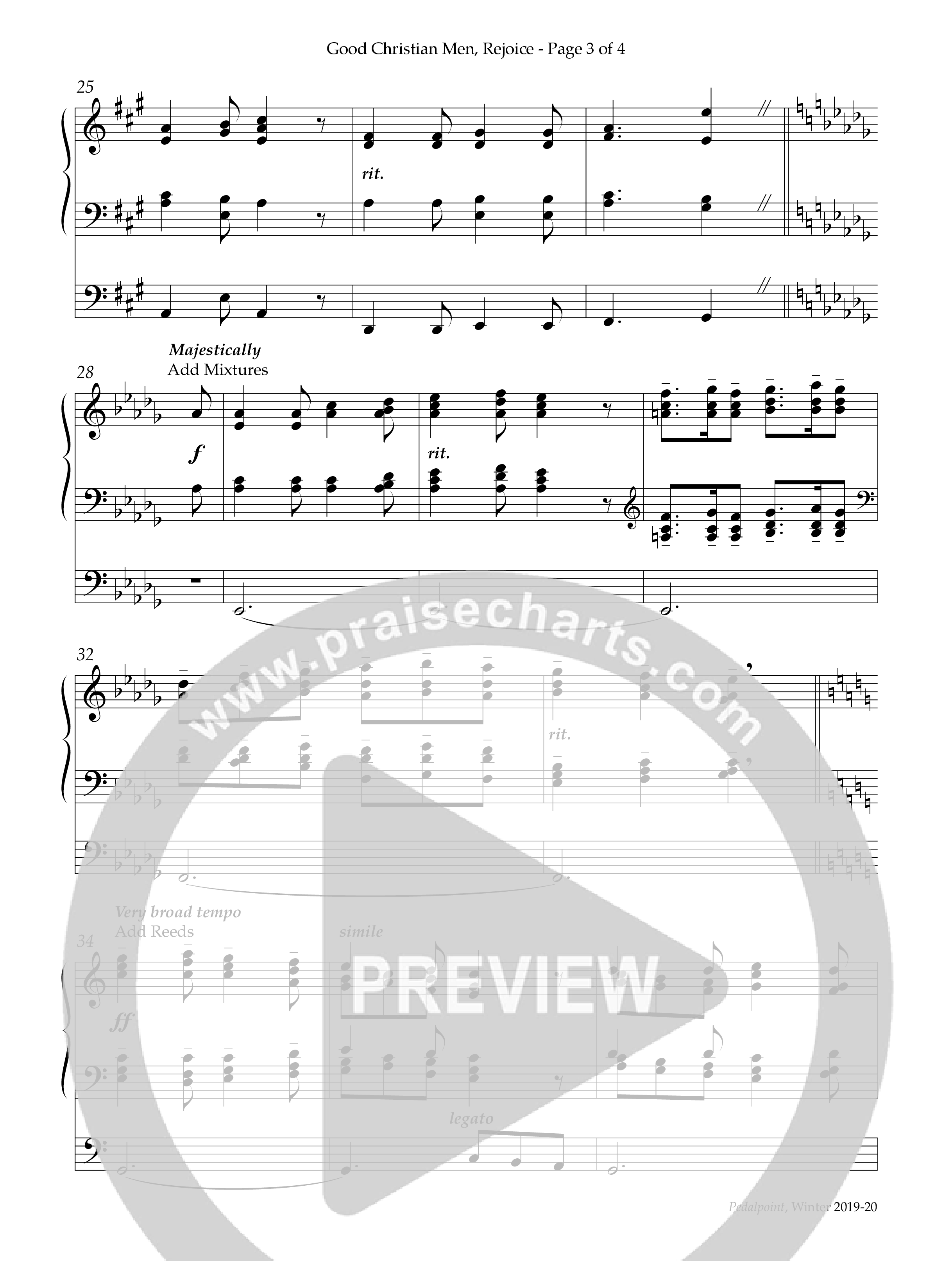 Good Christian Men Rejoice (Instrumental) Organ (Lifeway Worship / Arr. Alice Jordan)