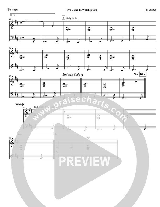 I've Come To Worship You Strings (Mark Cole)