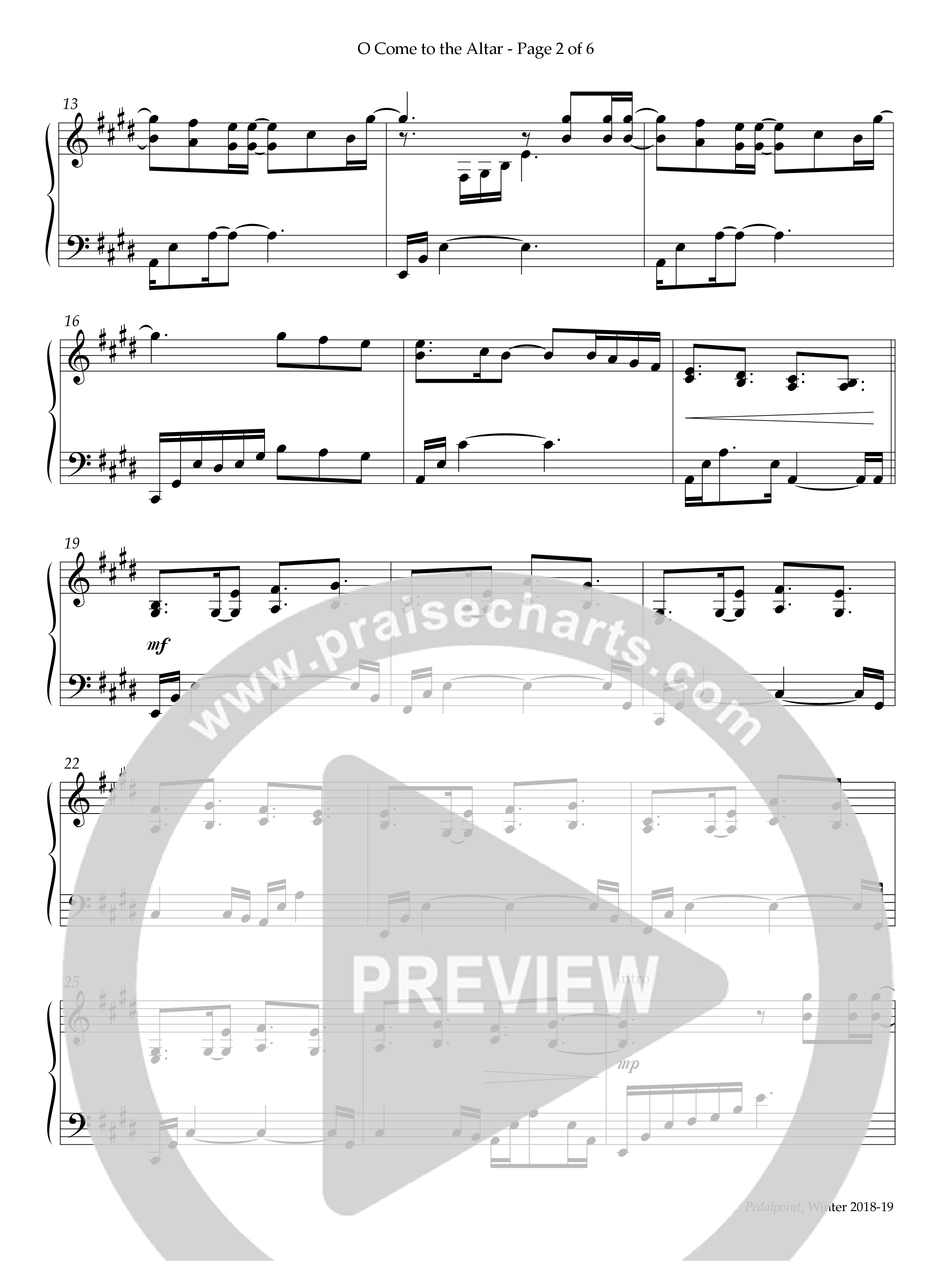 O Come To The Altar (Instrumental) Piano Solo (Lifeway Worship / Arr. Bill Wolaver)