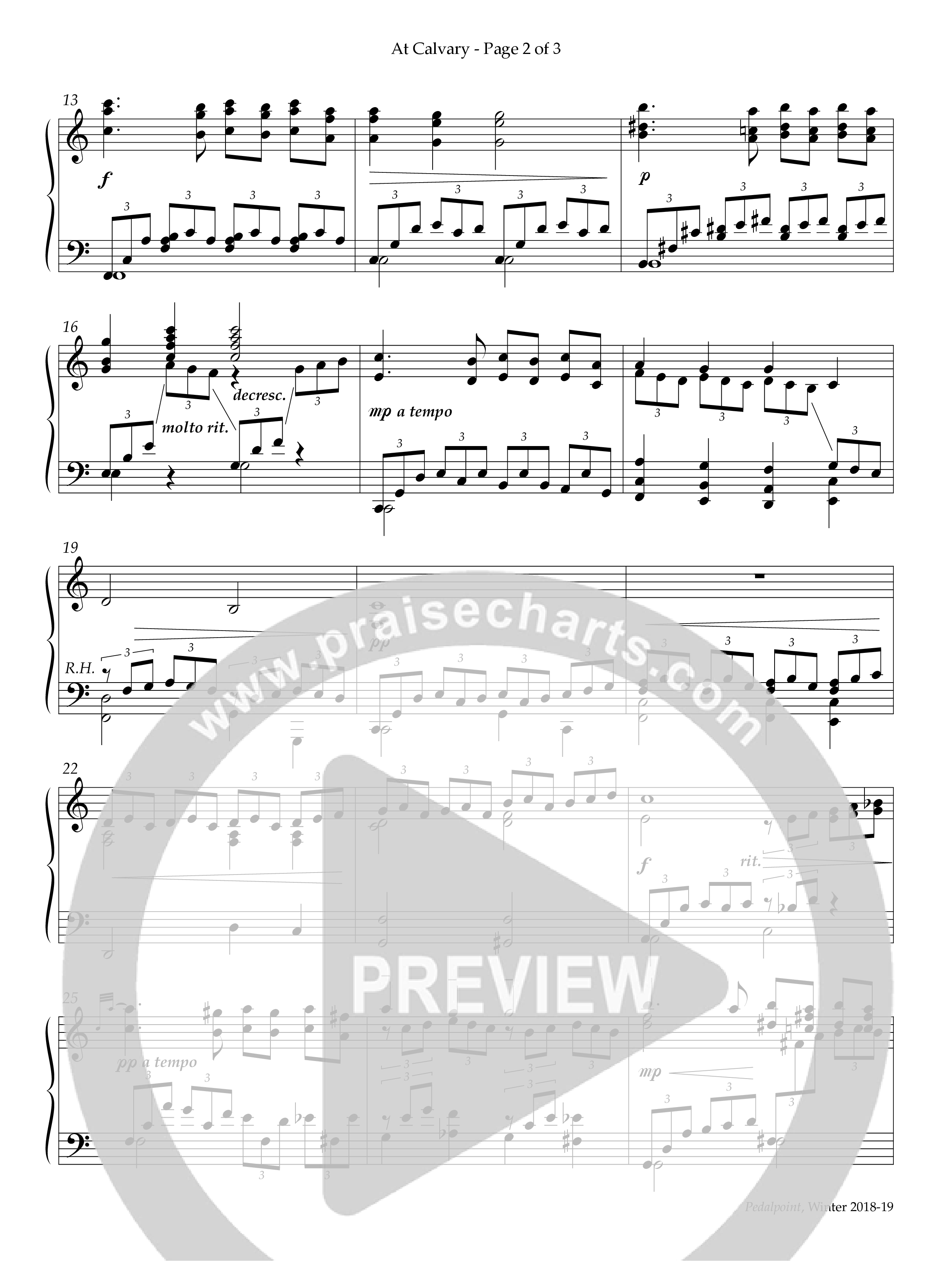 At Calvary (Instrumental) Piano Solo (Lifeway Worship / Arr. Michael Cox)