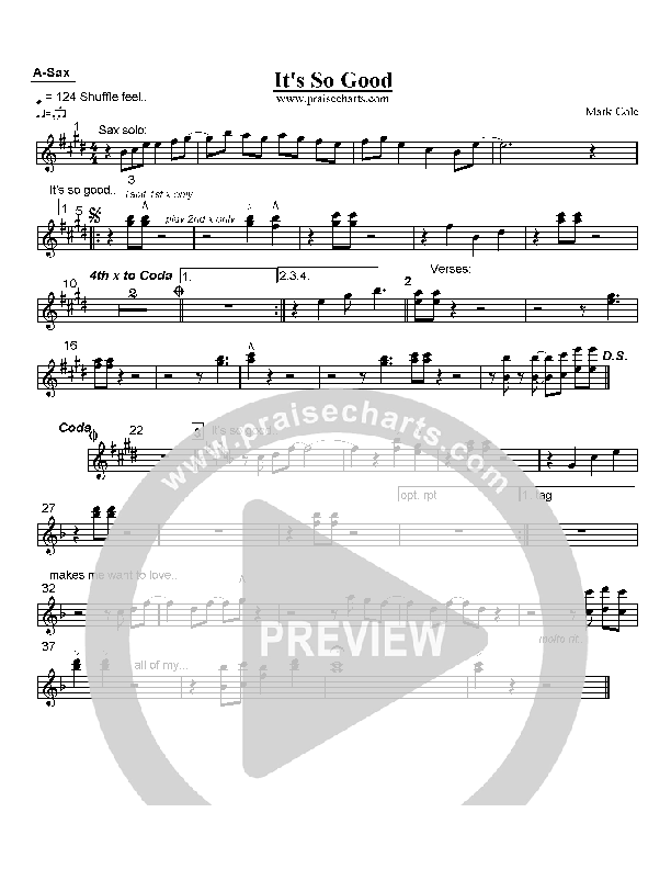 It's So Good Alto Sax (Mark Cole)