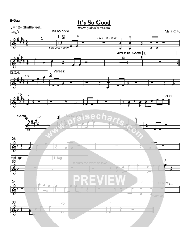 It's So Good Bari Sax (Mark Cole)