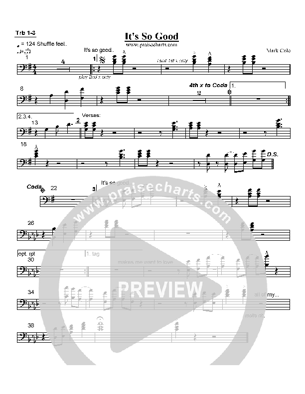 It's So Good Trombone 1/2/3 (Mark Cole)