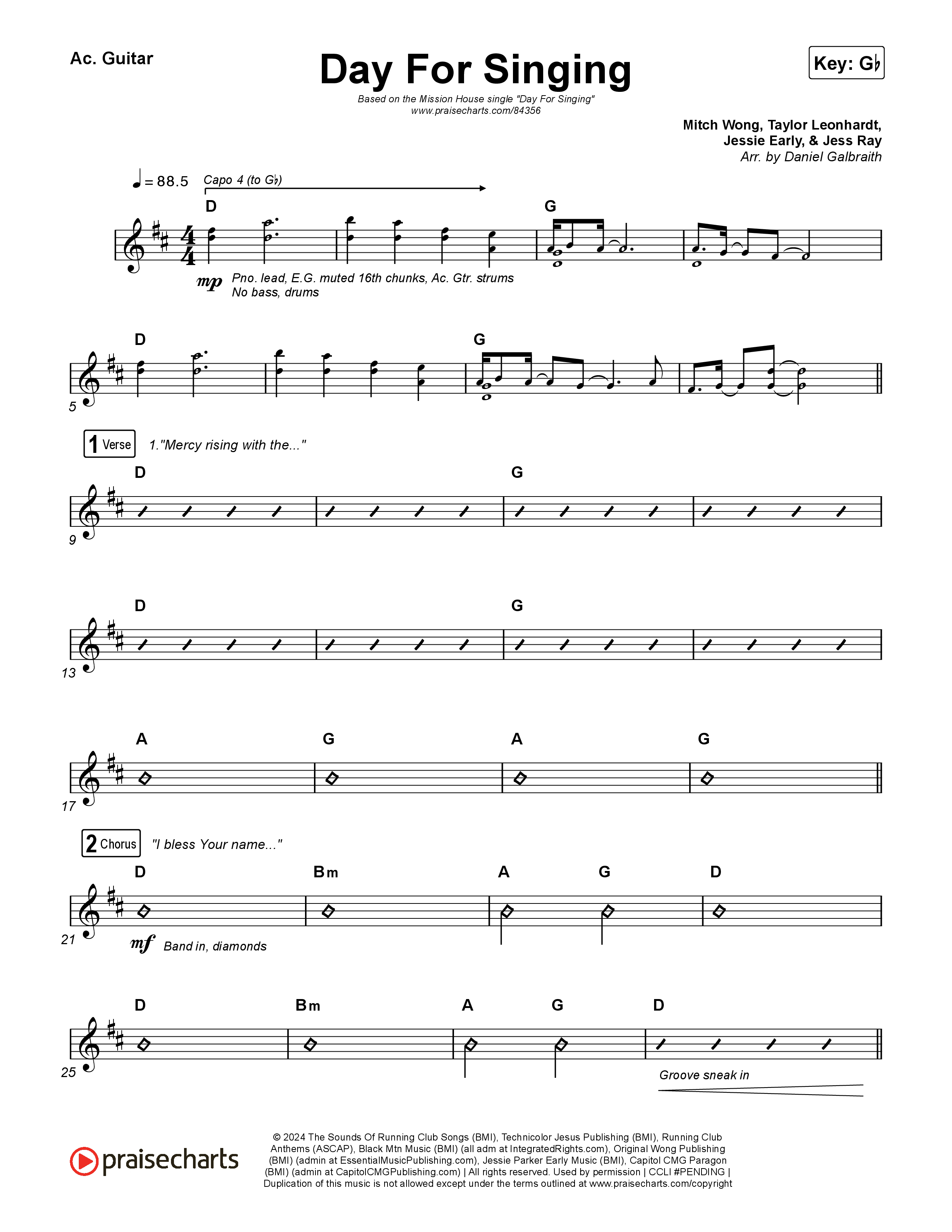 Day For Singing (Live) Acoustic Guitar (Mission House)