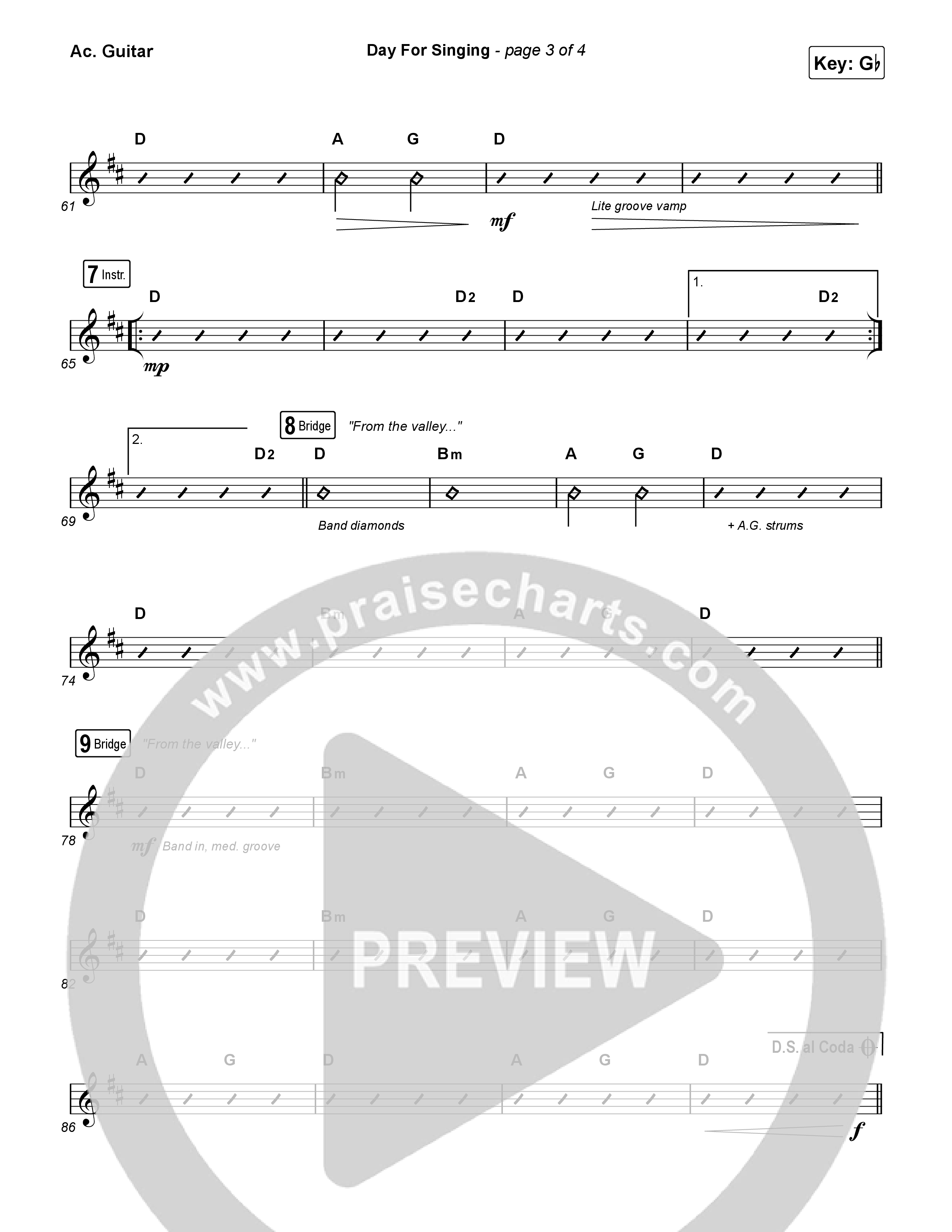 Day For Singing (Live) Acoustic Guitar (Mission House)