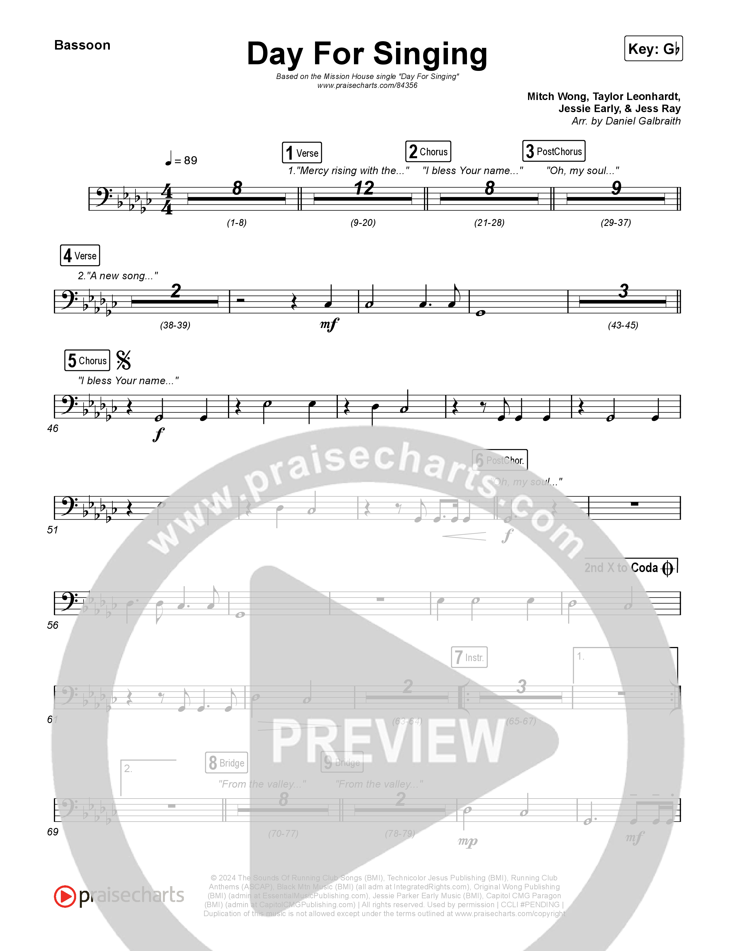 Day For Singing (Live) Bassoon (Mission House)