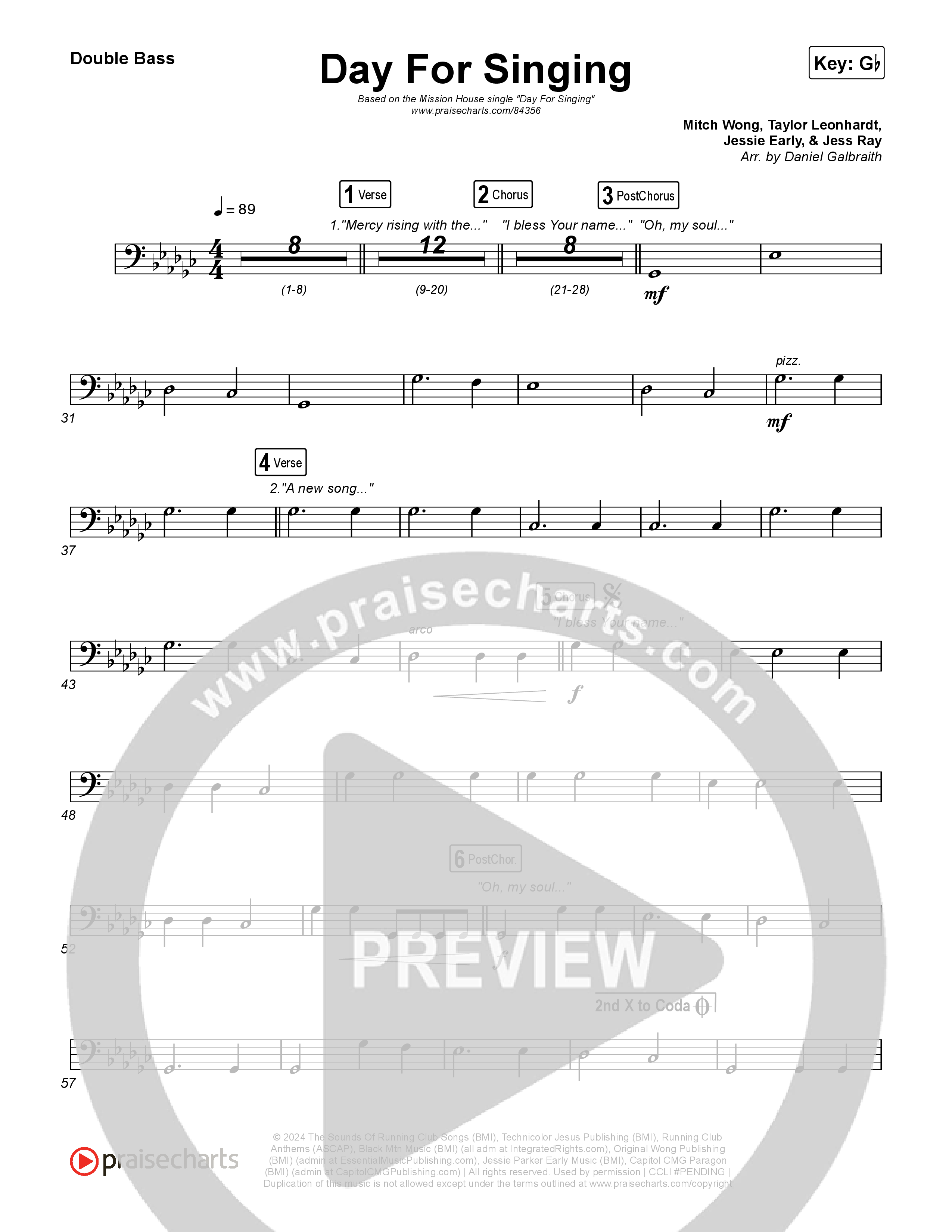 Day For Singing (Live) String Bass (Mission House)