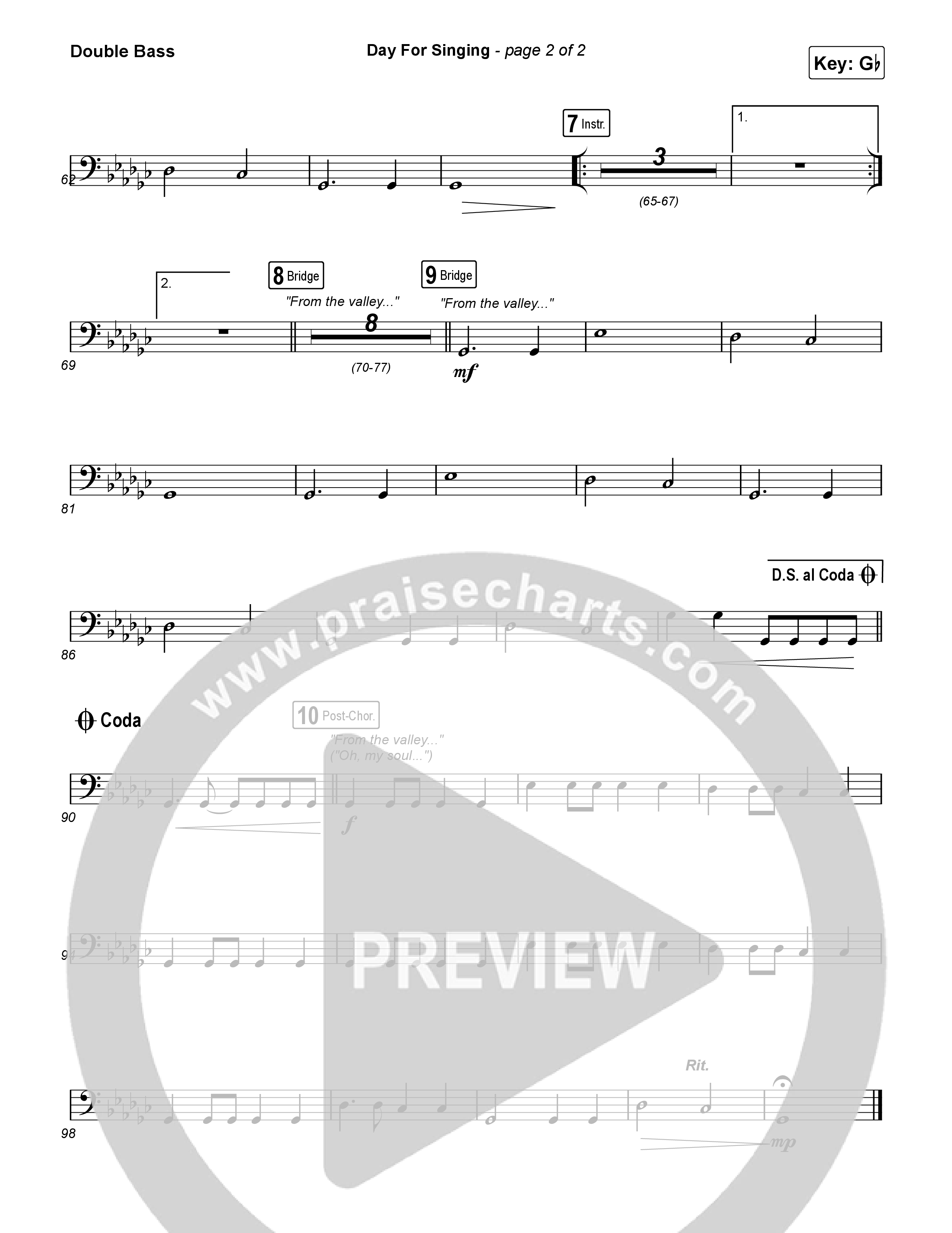 Day For Singing (Live) String Bass (Mission House)