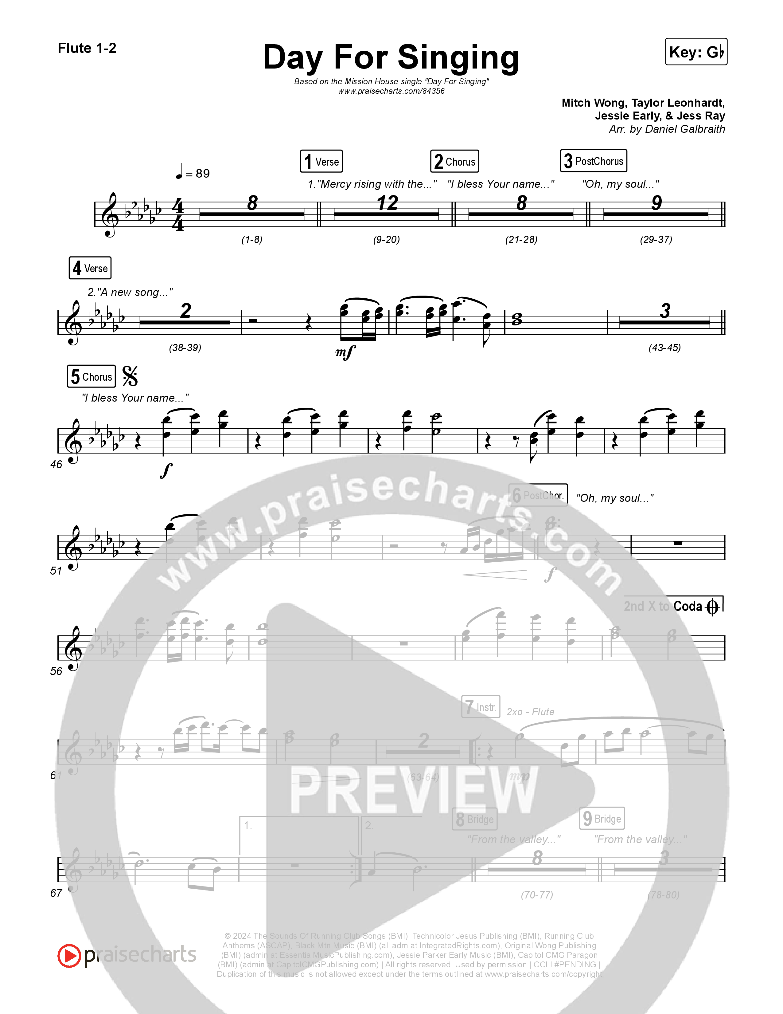 Day For Singing (Live) Flute 1,2 (Mission House)