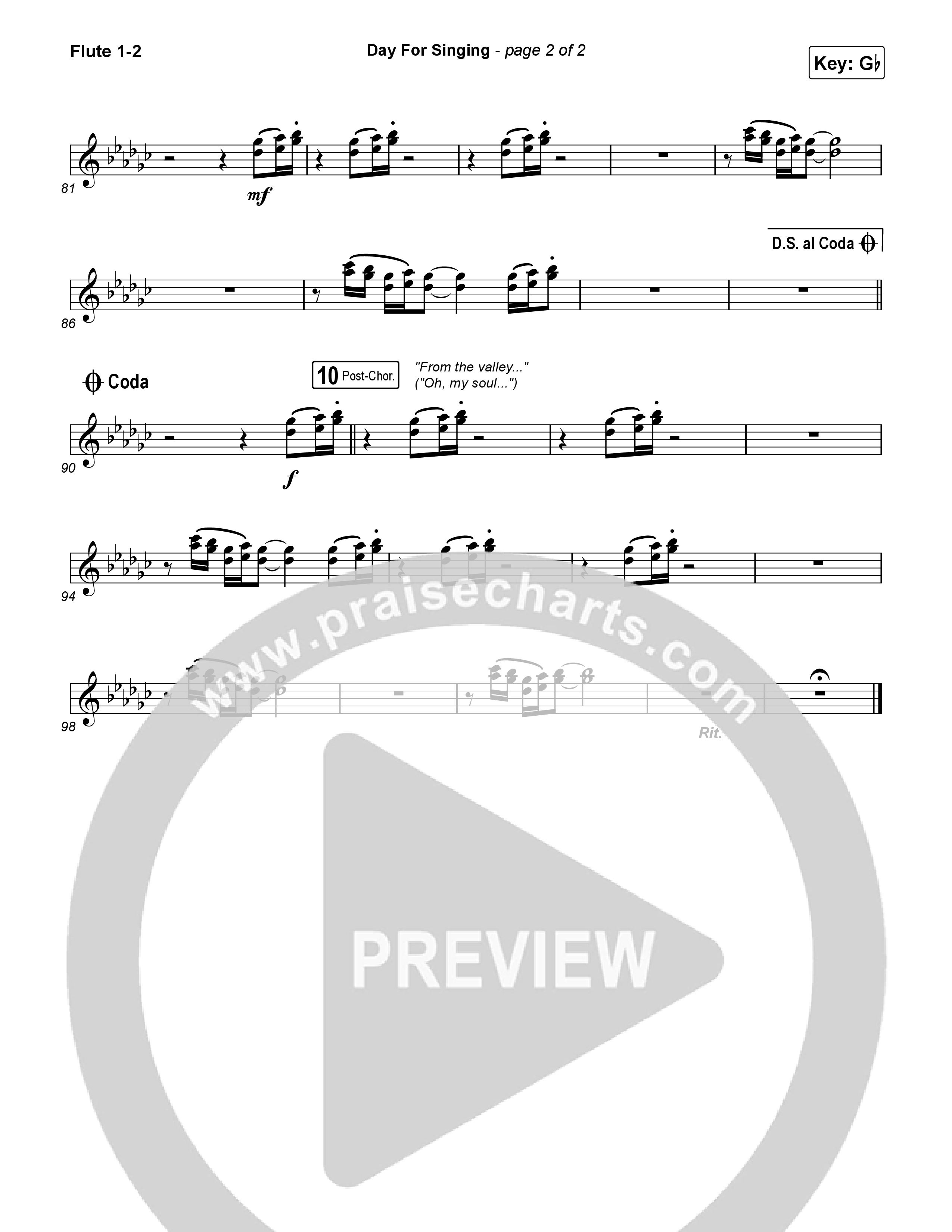 Day For Singing (Live) Flute 1,2 (Mission House)