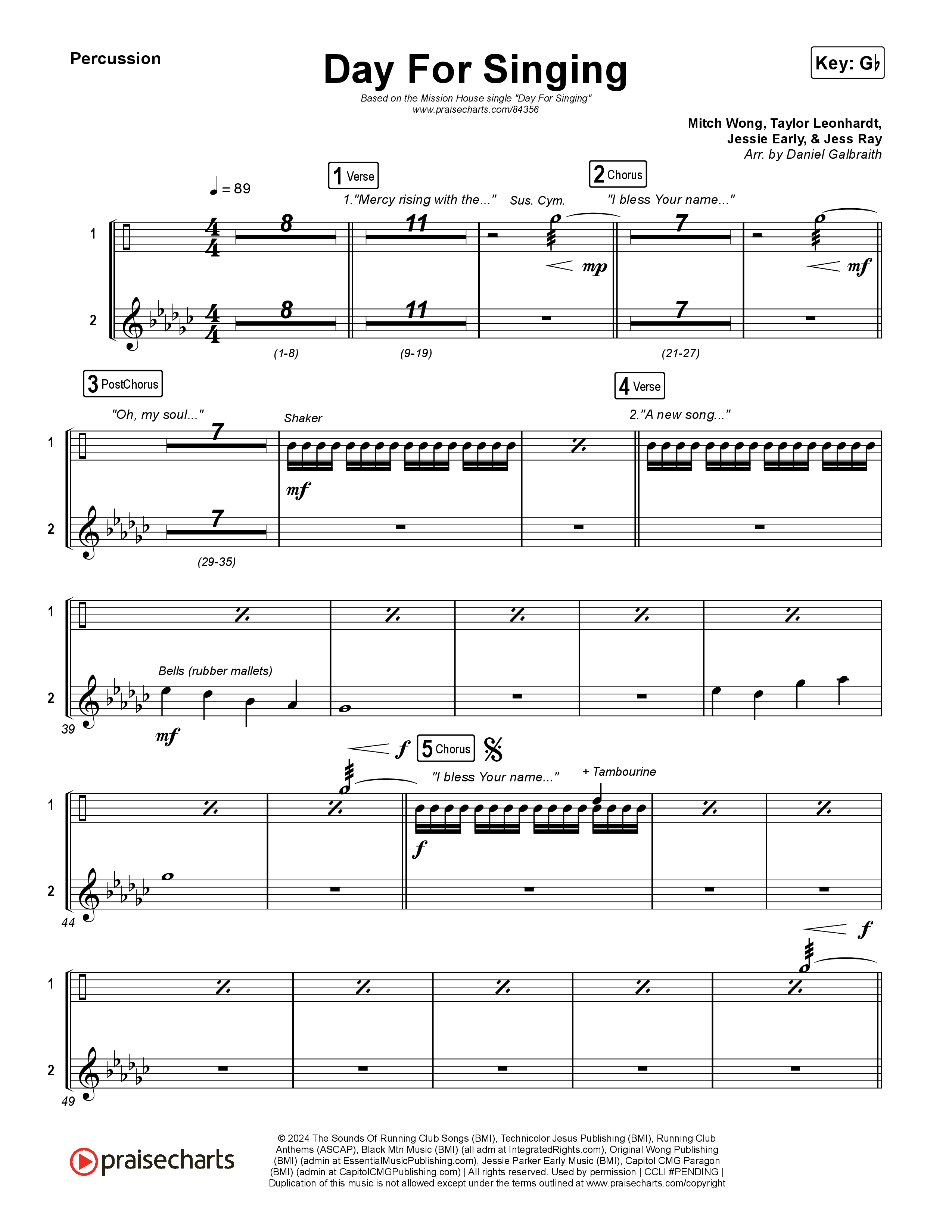 Day For Singing (Live) Percussion (Mission House)