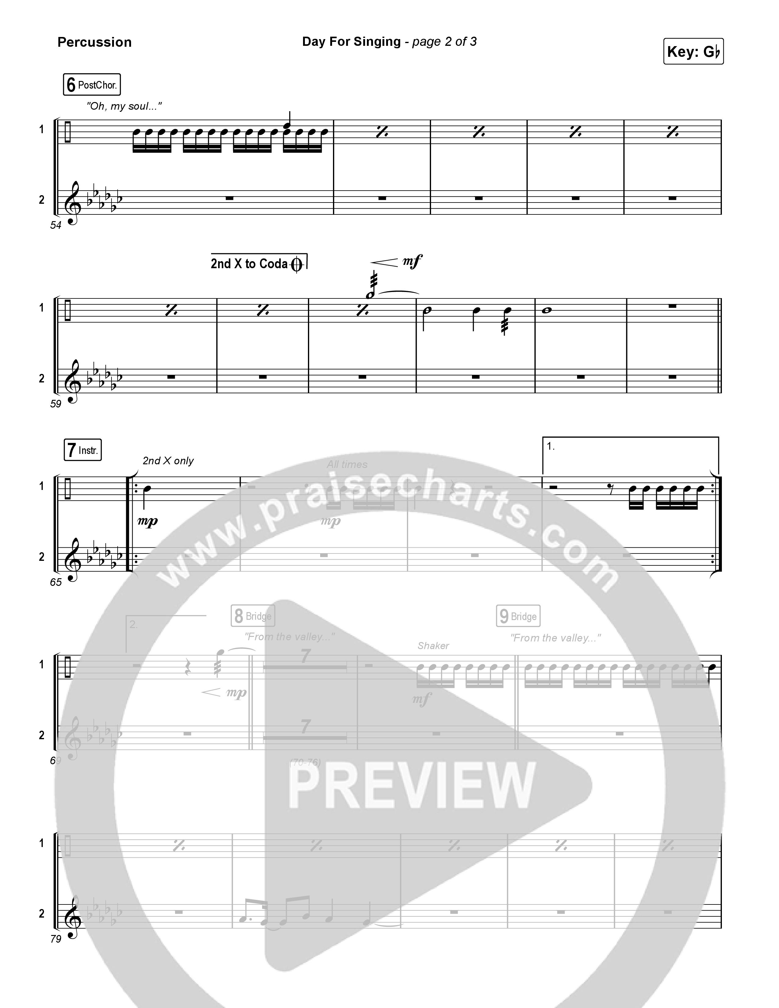 Day For Singing (Live) Percussion (Mission House)