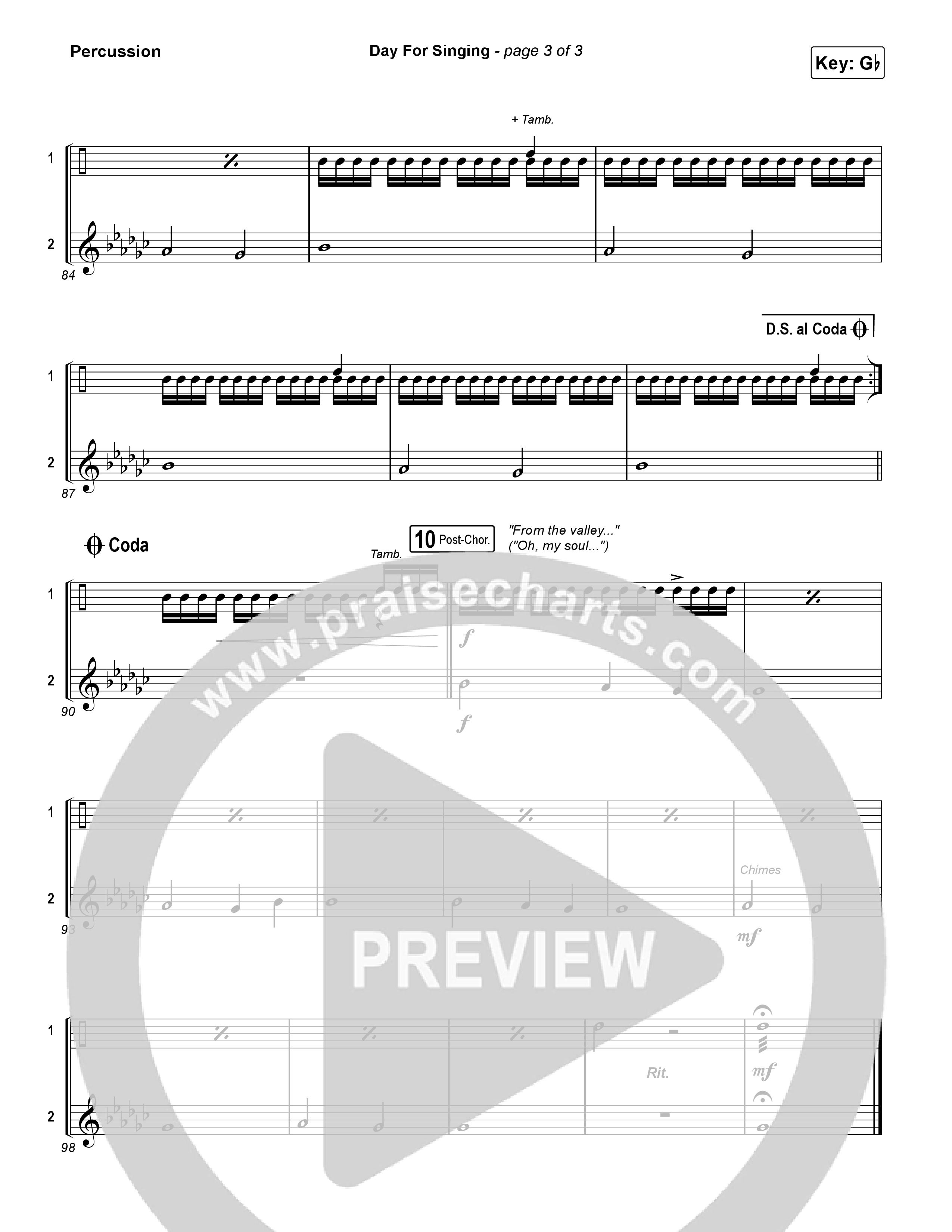 Day For Singing (Live) Percussion (Mission House)