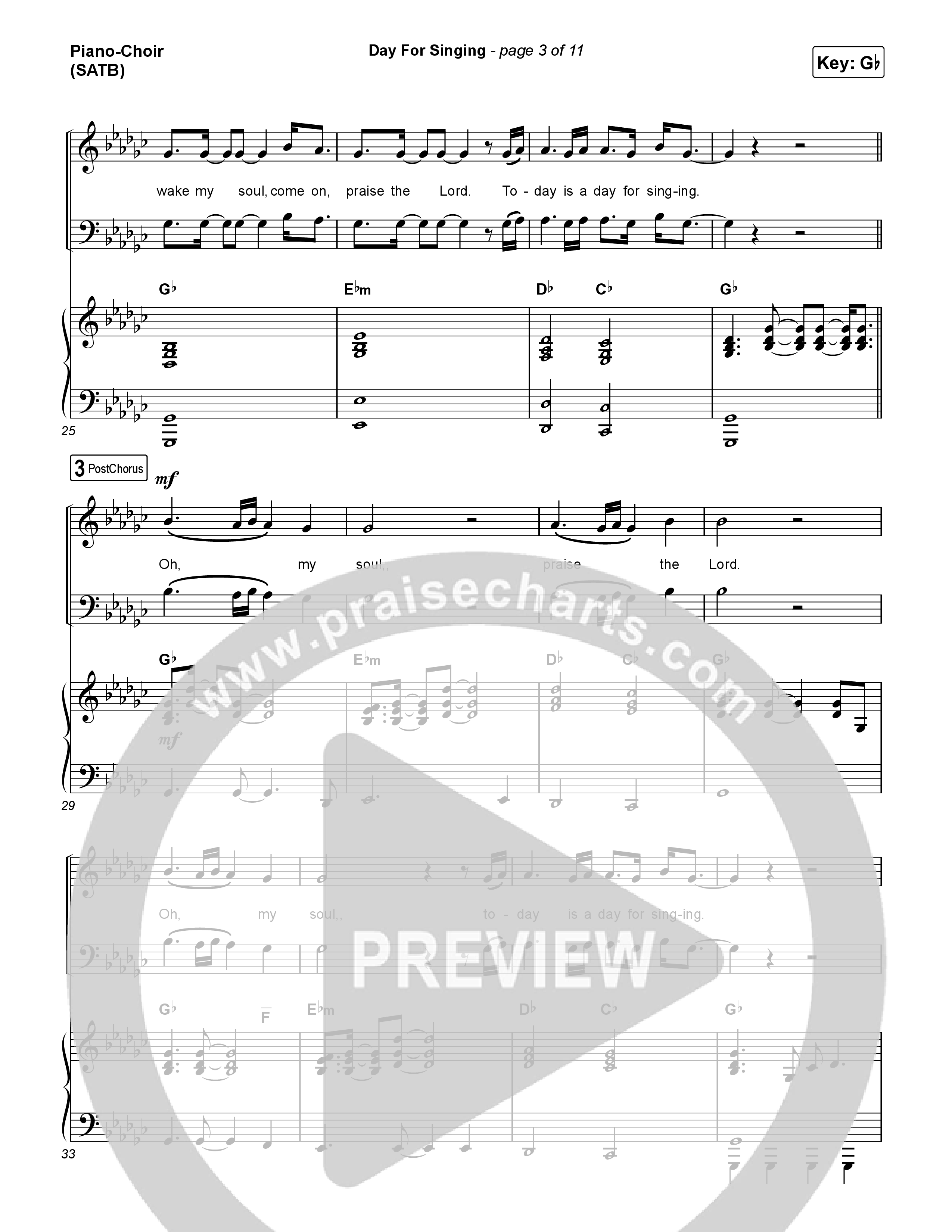 Day For Singing (Live) Piano/Vocal Pack (Mission House)