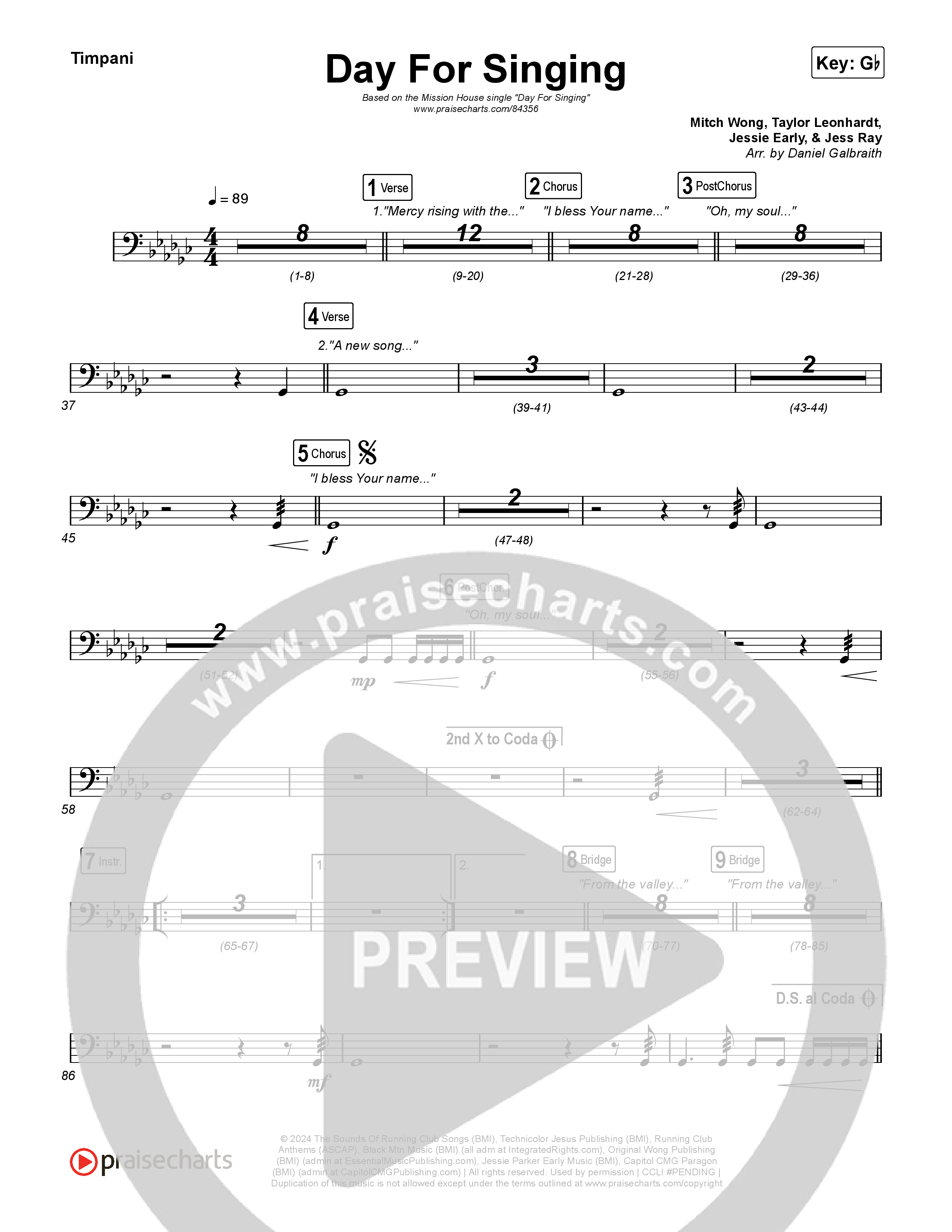 Day For Singing (Live) Timpani (Mission House)