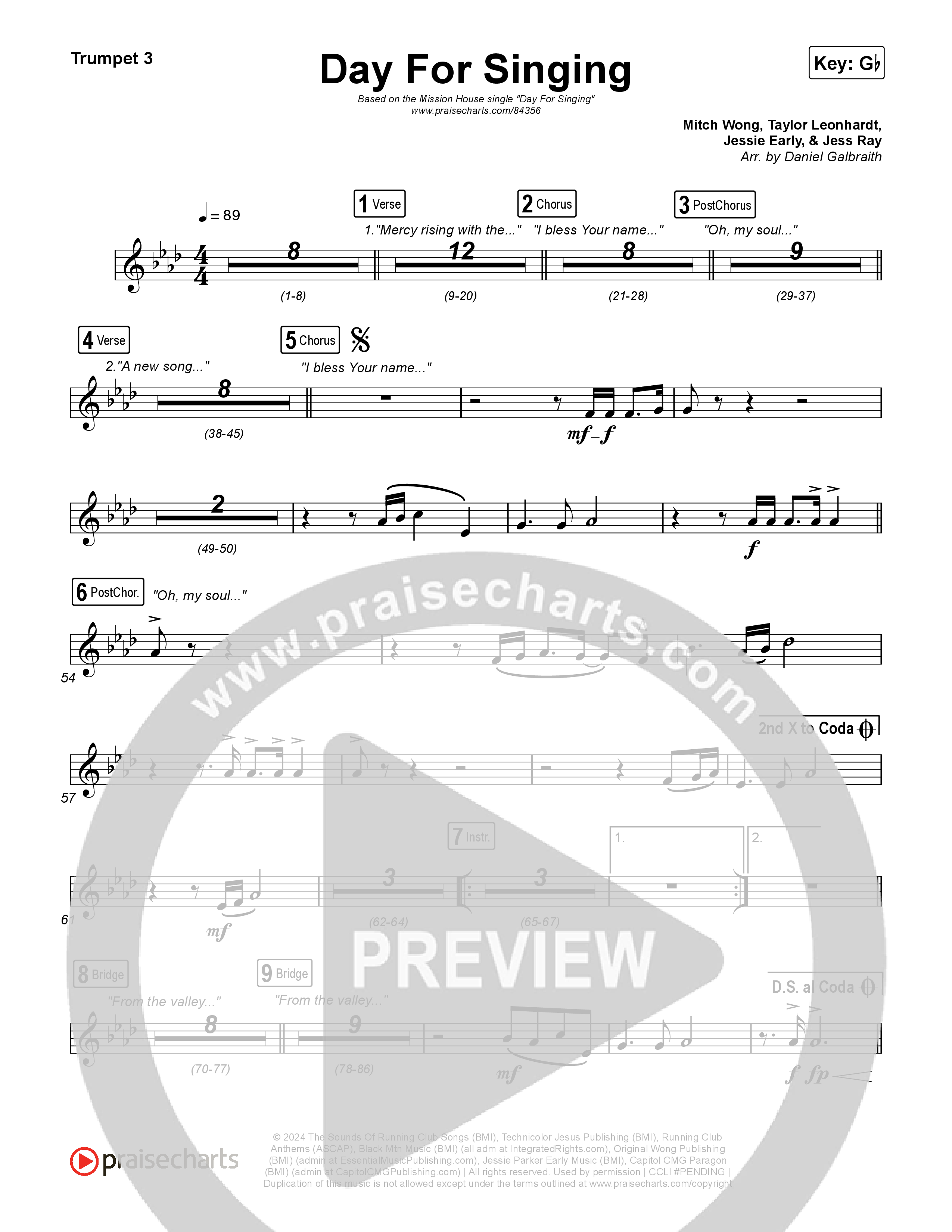 Day For Singing (Live) Trumpet 3 (Mission House)