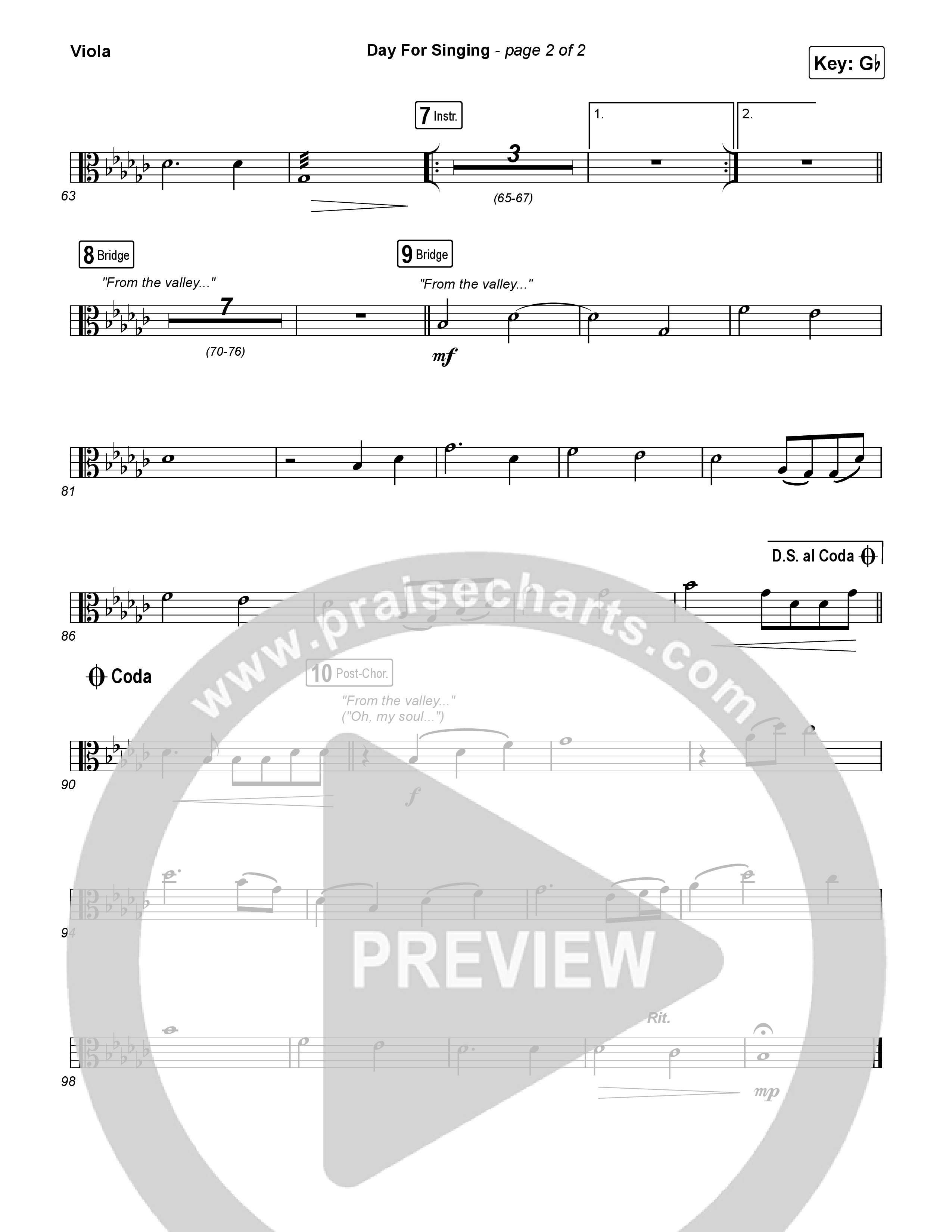 Day For Singing (Live) Viola (Mission House)